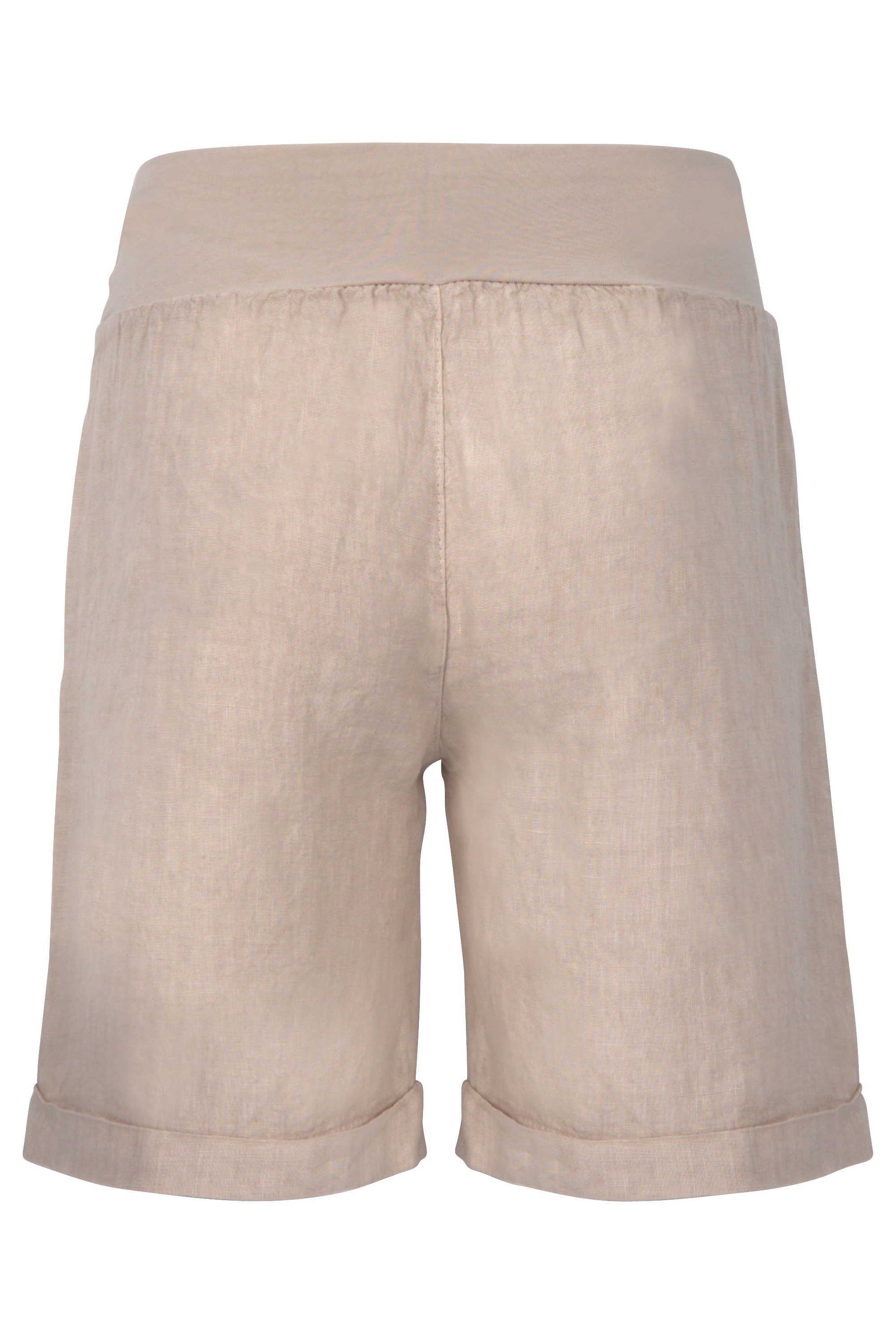 malito more than fashion Leinenhose malito Damen Bermuda aus Leinen, lässige kurze Hose, Shorts für den Bermuda aus Leinen