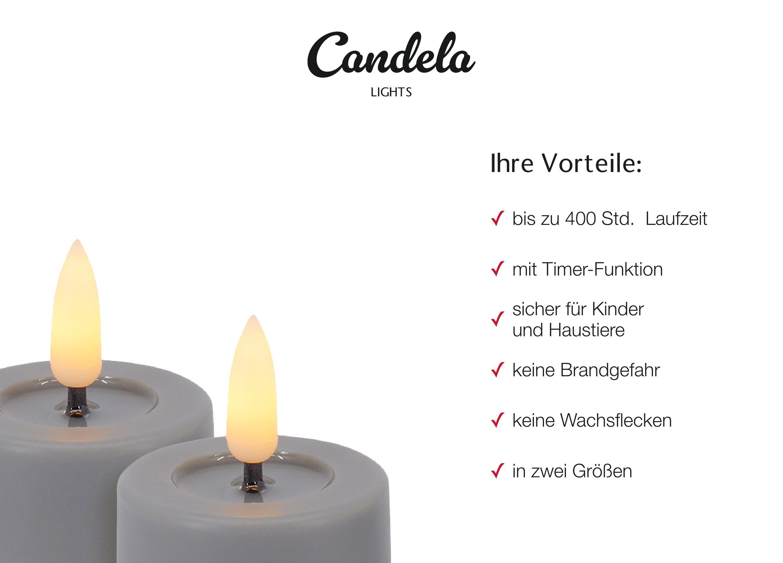 LC Home Bild Candela Lights LED Kerzen Teelichter Set Fernbedienung & Timerfunktion, (Set, 6 St), LED Teelicht mit Timer-Funktion