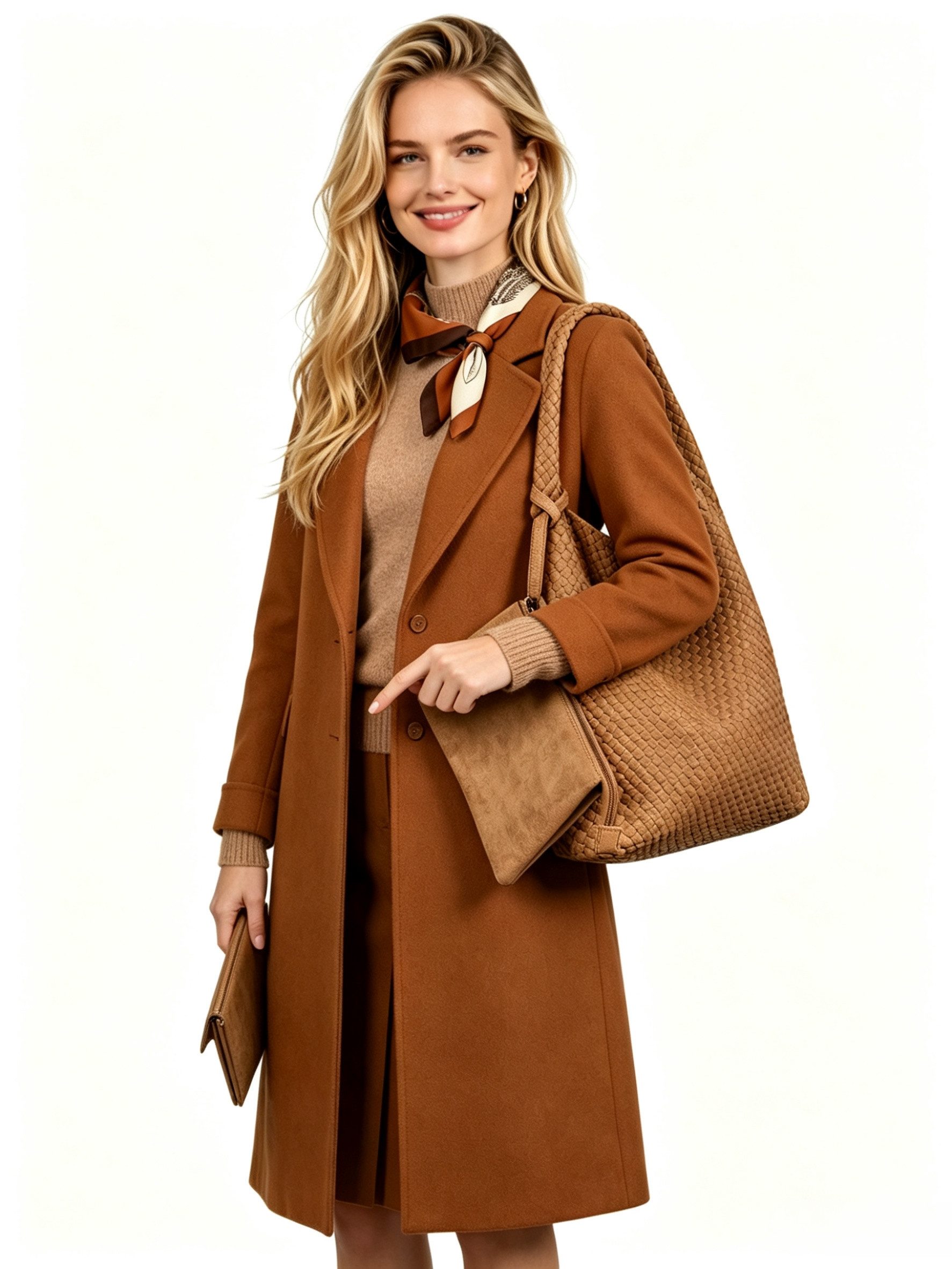 MIRROSI Shopper Damen Schultertasche Handgeflochten Wildleder-Optik (ca.36x14x31cm), große Hobo Bag mit Innentasche