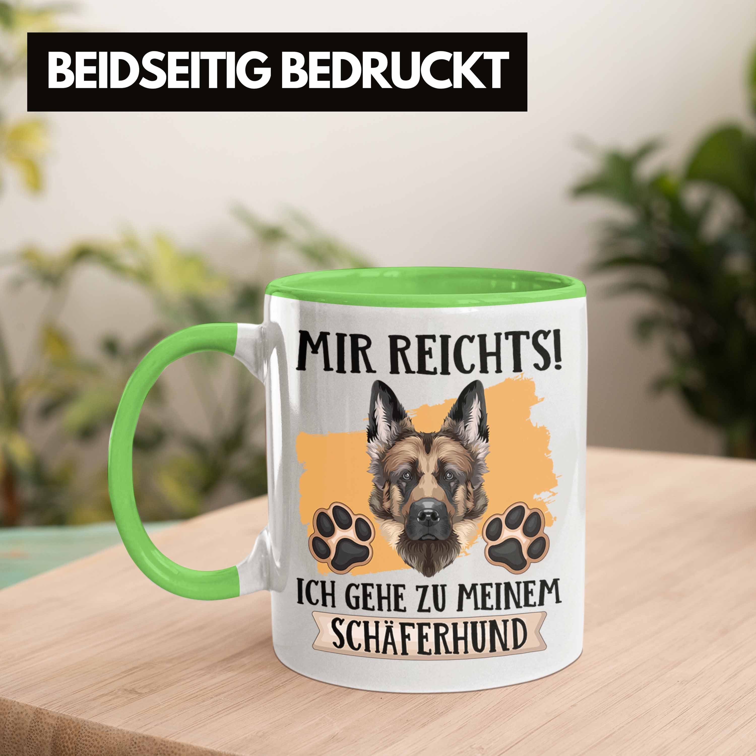Grün R Mir Tasse Trendation Schäferhund Lustiger Geschenkidee Geschenk Spruch Besitzer Tasse