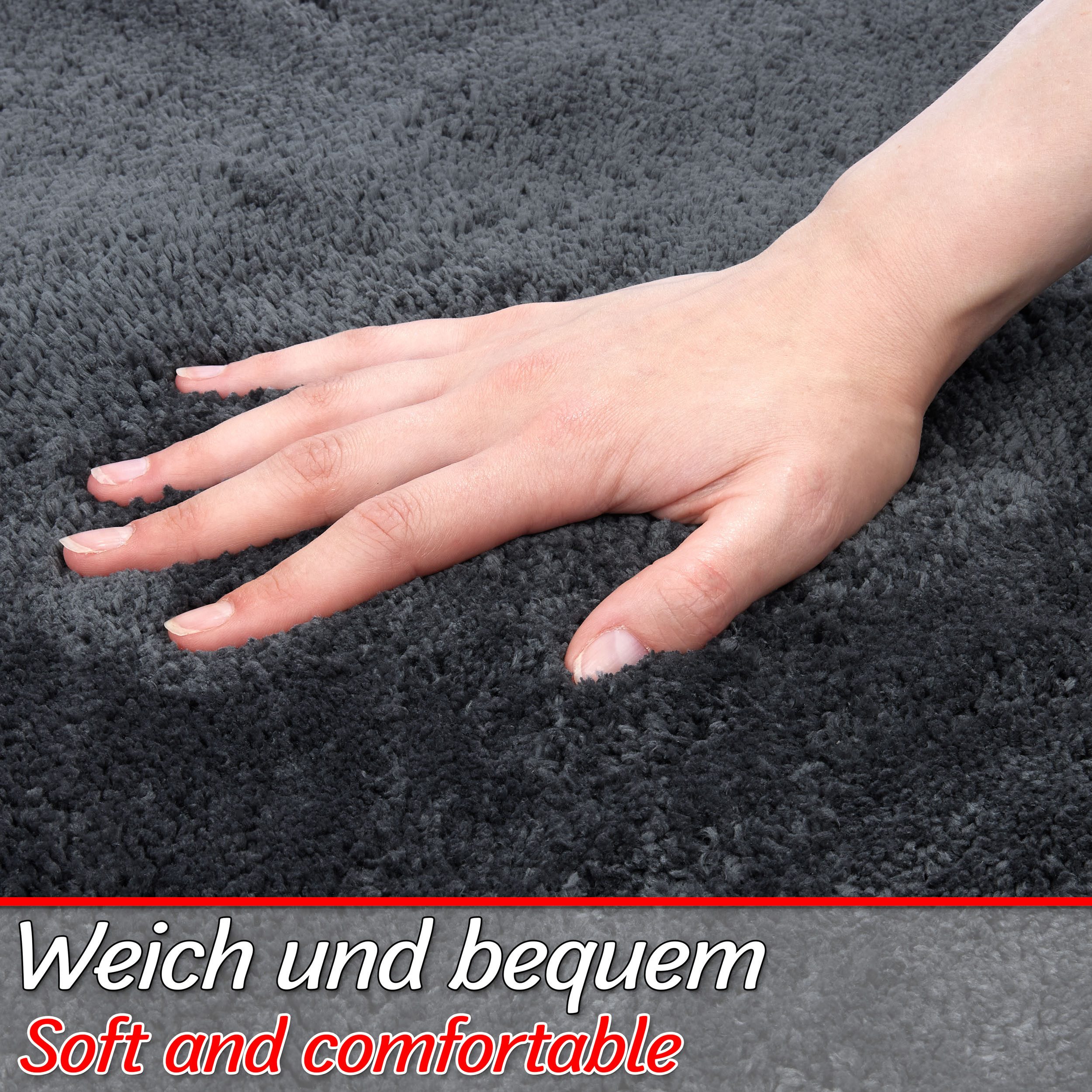 LindenBerg Badematte Badvorleger mit Mikrofaser - Badezimmer Teppich, Höhe günstig online kaufen