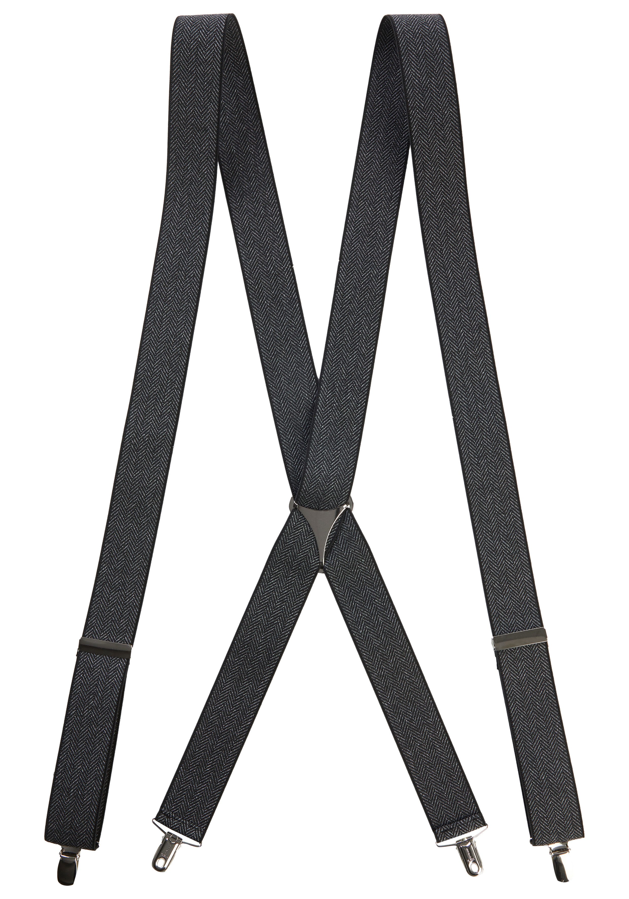 Man's World Hosenträger in klassischer X-Form & bequemer Breite & extra Länge - NEW