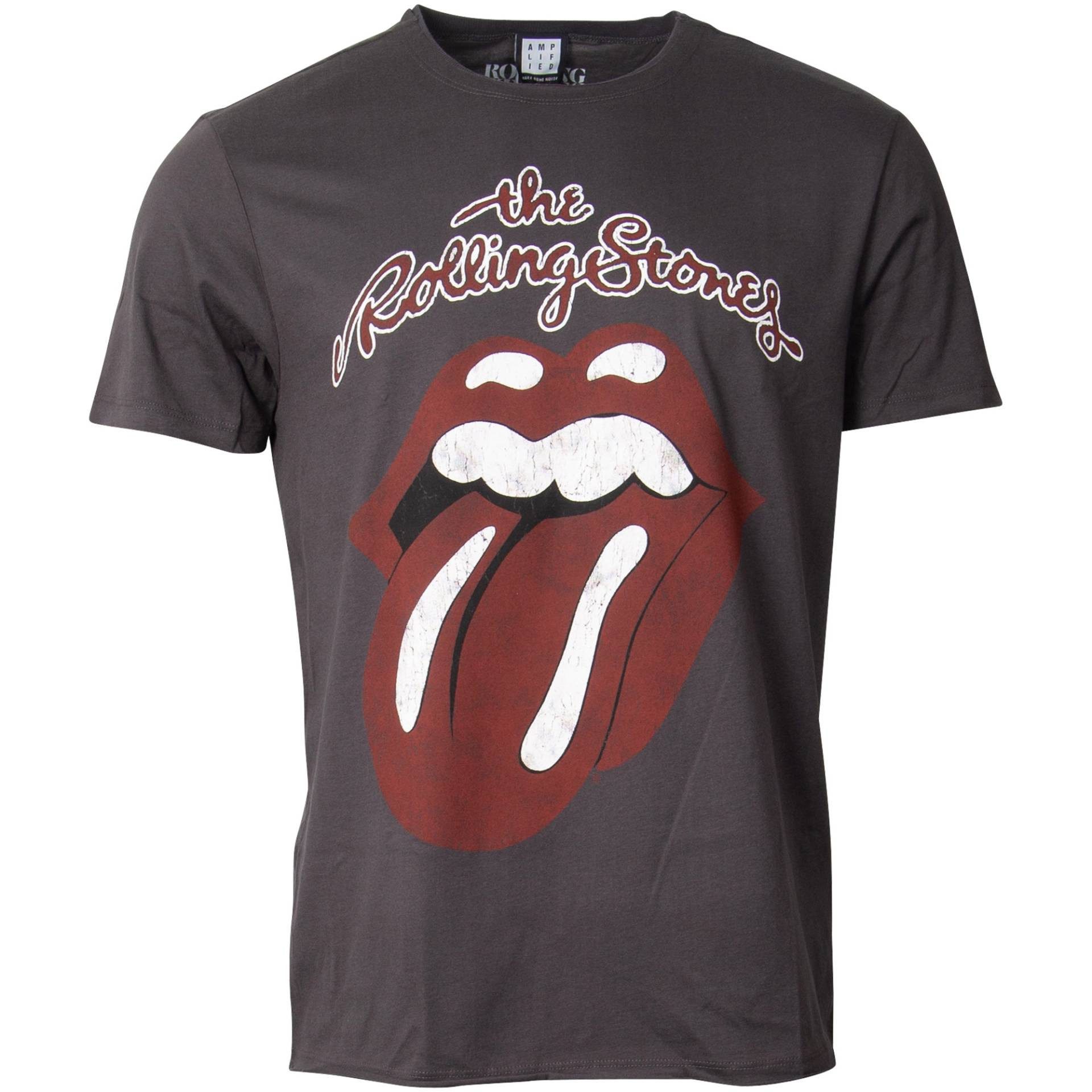 The Rolling Stones T-Shirt Fanshirt Vintage Tongue Grau