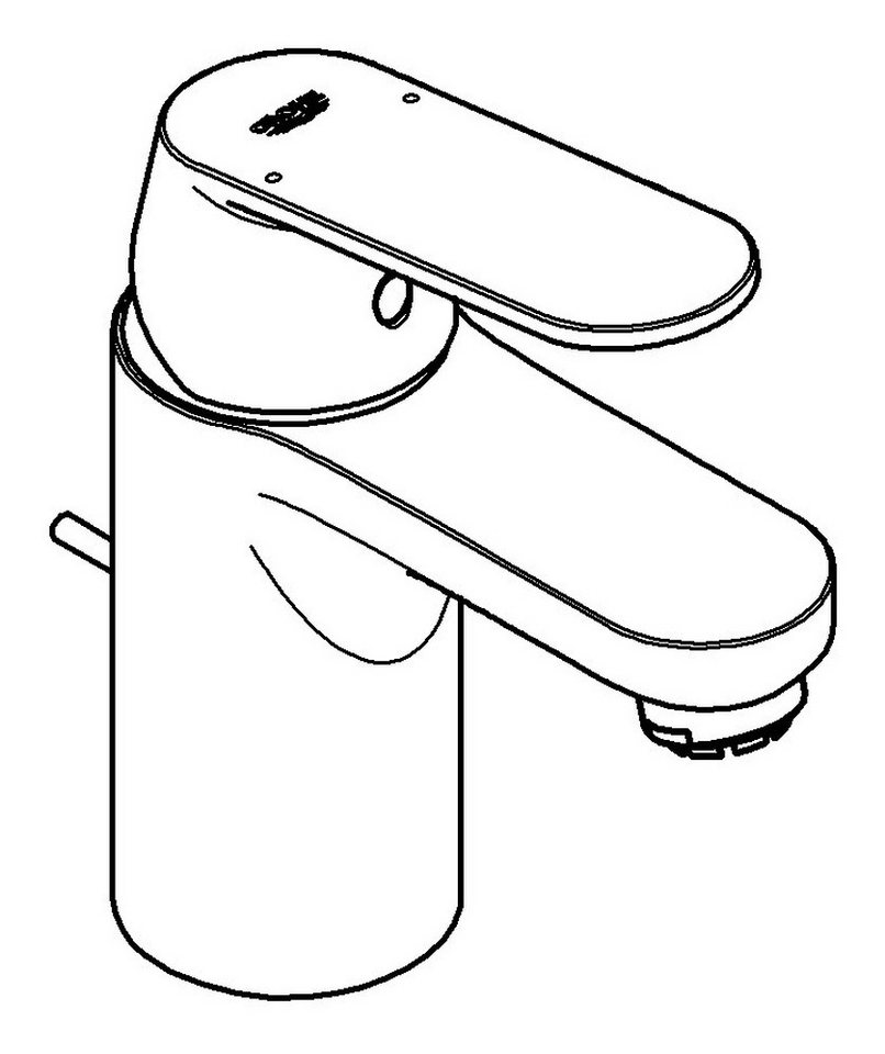 Thumbnail - Grohe Waschtischarmatur Eurosmart Cosmopolitan Einhand Niederdruck mit Zugstangen-Ablaufgarnitur S-Size - Chrom