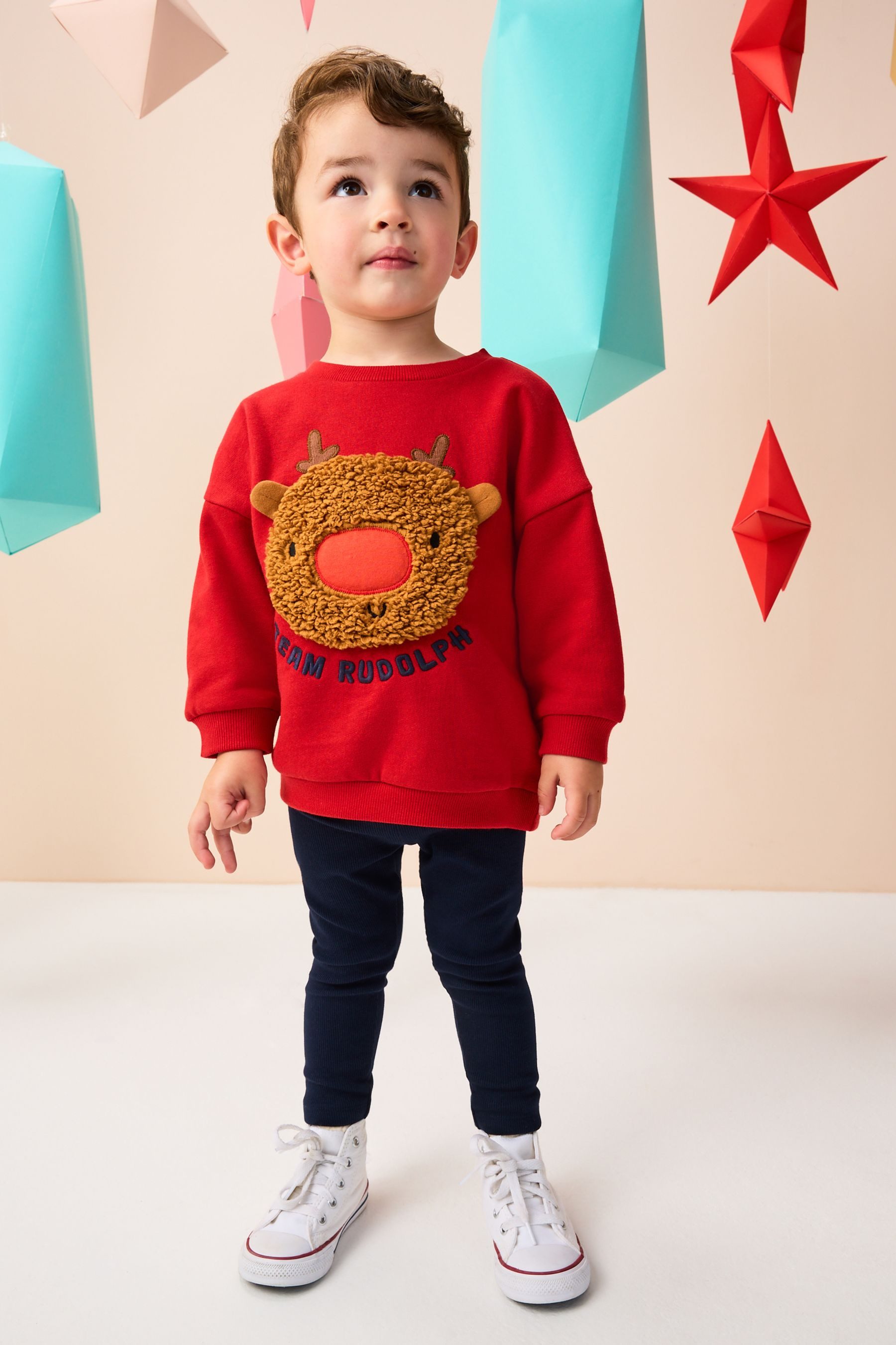 Next Top & Leggings Weihnachts-Leggings und Pulli im Set (2-tlg)