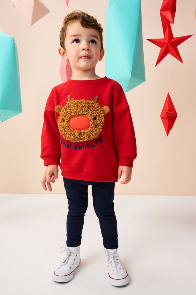 Next Top & Leggings Weihnachts-Leggings und Pulli im Set (2-tlg)