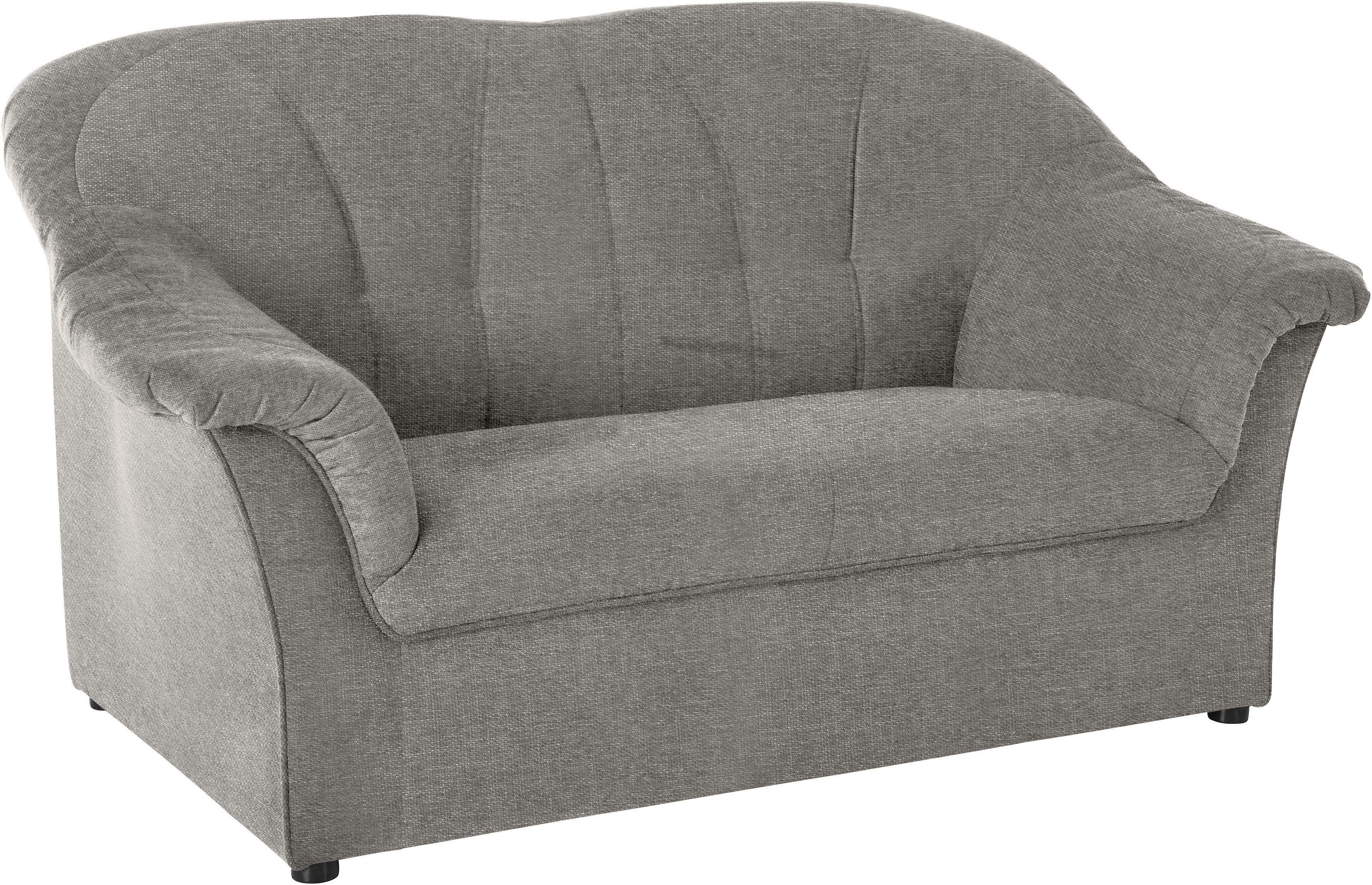 DOMO collection 2-Sitzer Pegnitz für kleine Räume, Breite 155cm, zeitlos, elegante Armlehnen, komfortabel