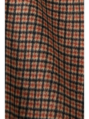 Esprit Collection Wollmantel Karierter Mantel aus Wollmix