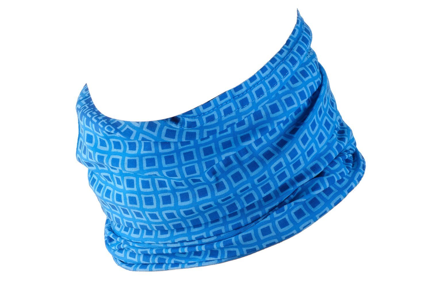 Hilltop Multifunktionstuch Halstuch Blue Saumkanten vernähten Schlauchschal mit Damen, Bandana Mosaic Herren