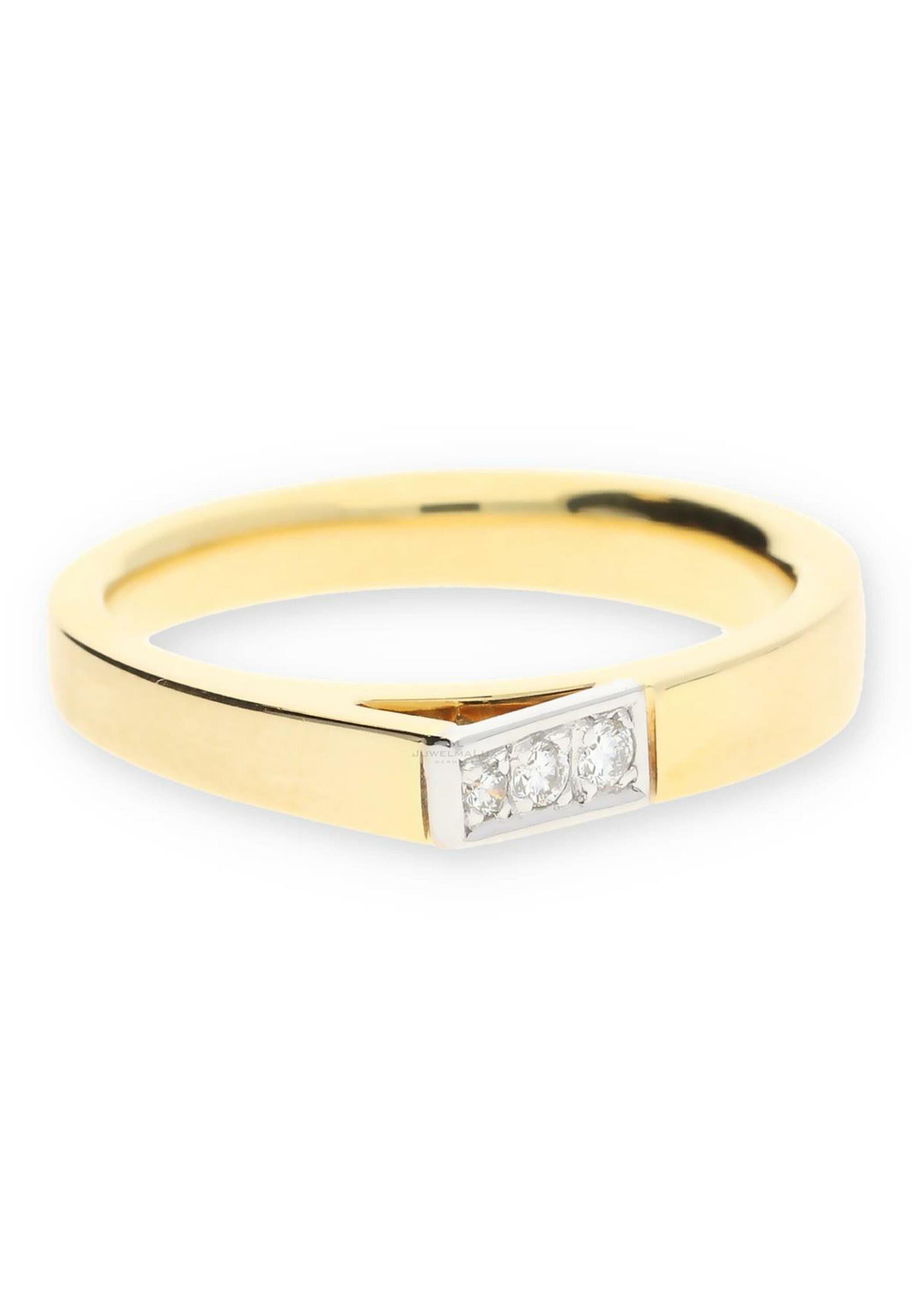 JuwelmaLux Diamantring »Ring Gold Damen mit Diamant(en)« (1-tlg), Gold/  Weißgold 585/000, inkl. Schmuckschachtel online kaufen | OTTO
