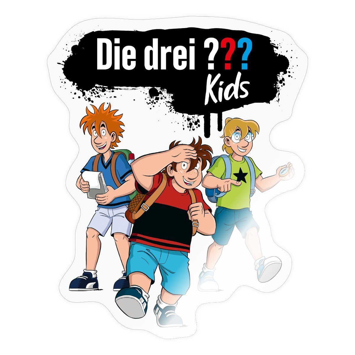 Spreadshirt Aufkleber Die 3 Fragezeichen Kids Detektive Im Einsatz Sticker Aufkleber