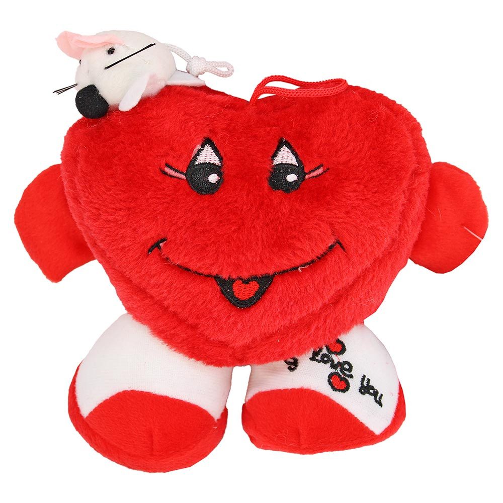 Plüschfigur Herz aus Plüsch mit Arme, Beine und Maus - ca. 15 cm günstig online kaufen