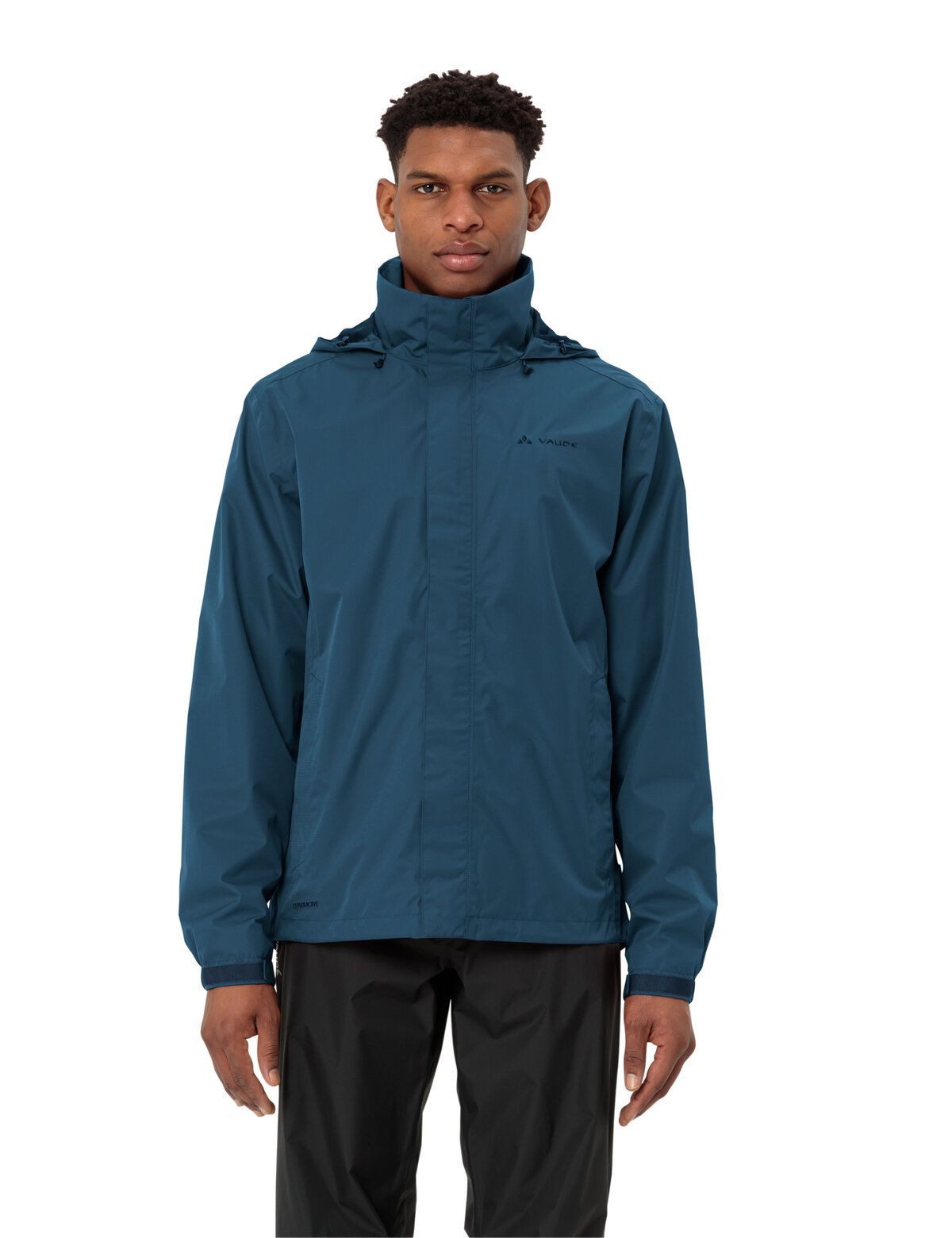 VAUDE Outdoorjacke ESCAPE LIGHT JACKET CS Trekkingjacke, Funktionsjacke Kapuze kann im Kragen verstaut werden