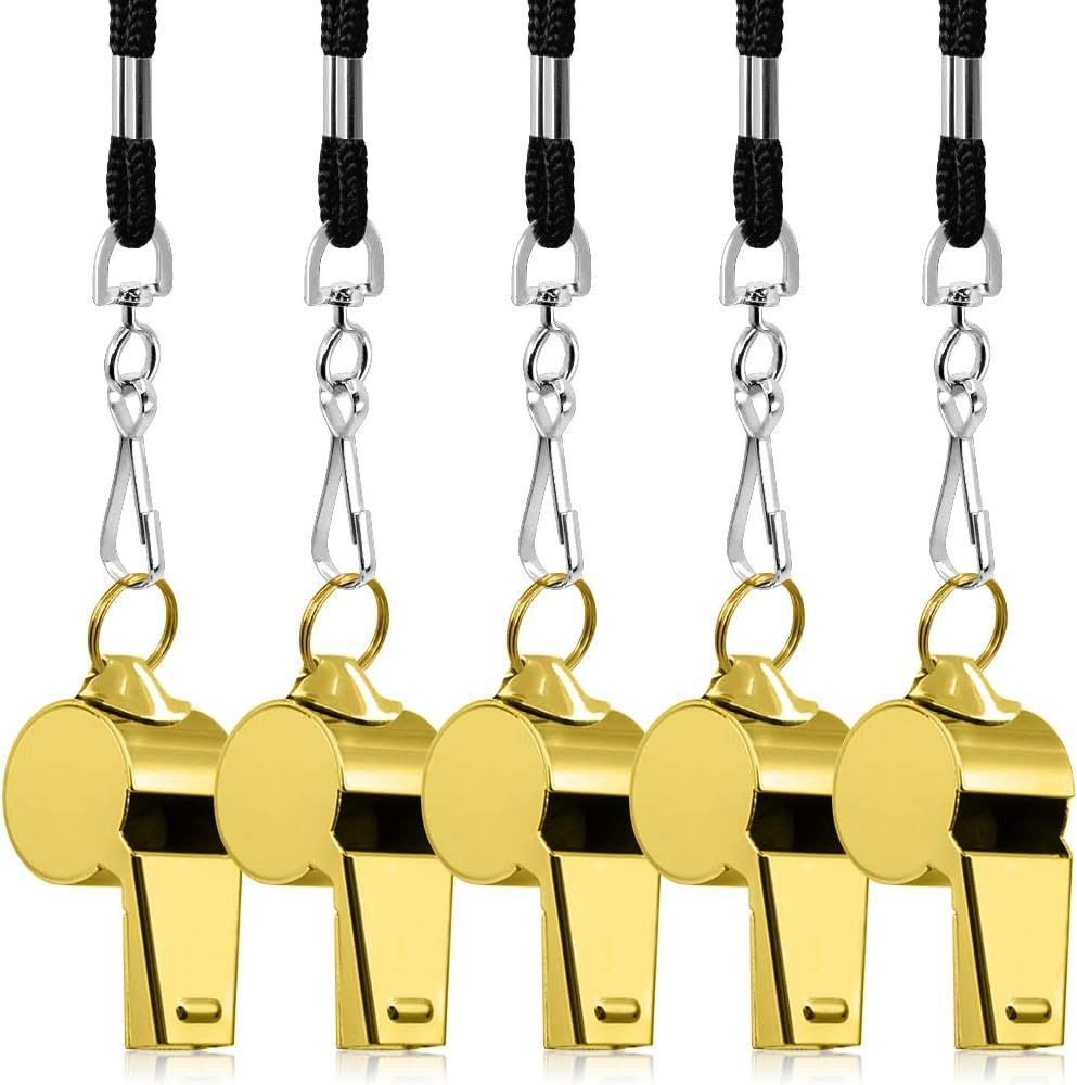 FELIXLEO Tornetz Loud Metal Pfeife in Gold liefert einen sehr lauten Signalton (1-St)