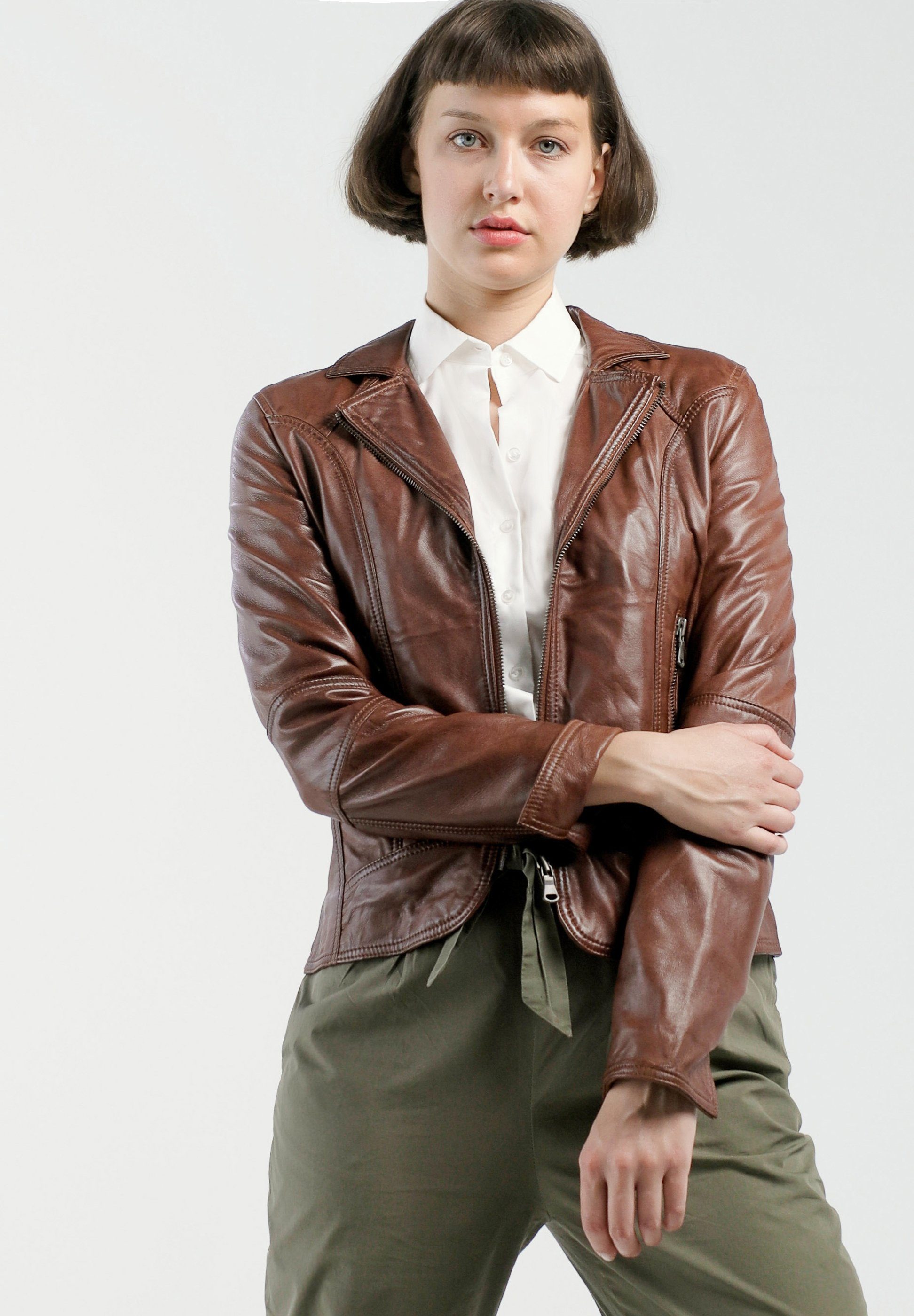 CBL Lederjacke MQ-43549 mit angesagtem Biker-Look