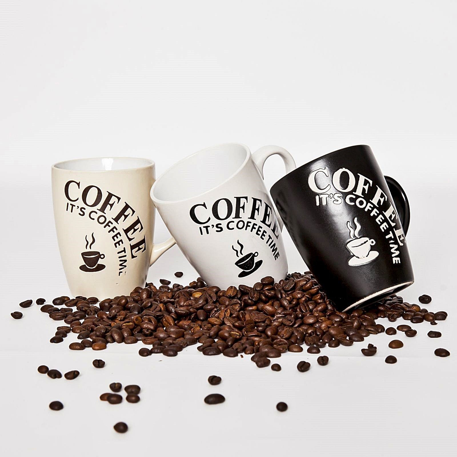 astor24 Tasse Kaffeebecher Kaffeetassen Kaffeepott, 6-teilig Kaffeetasse Keramik