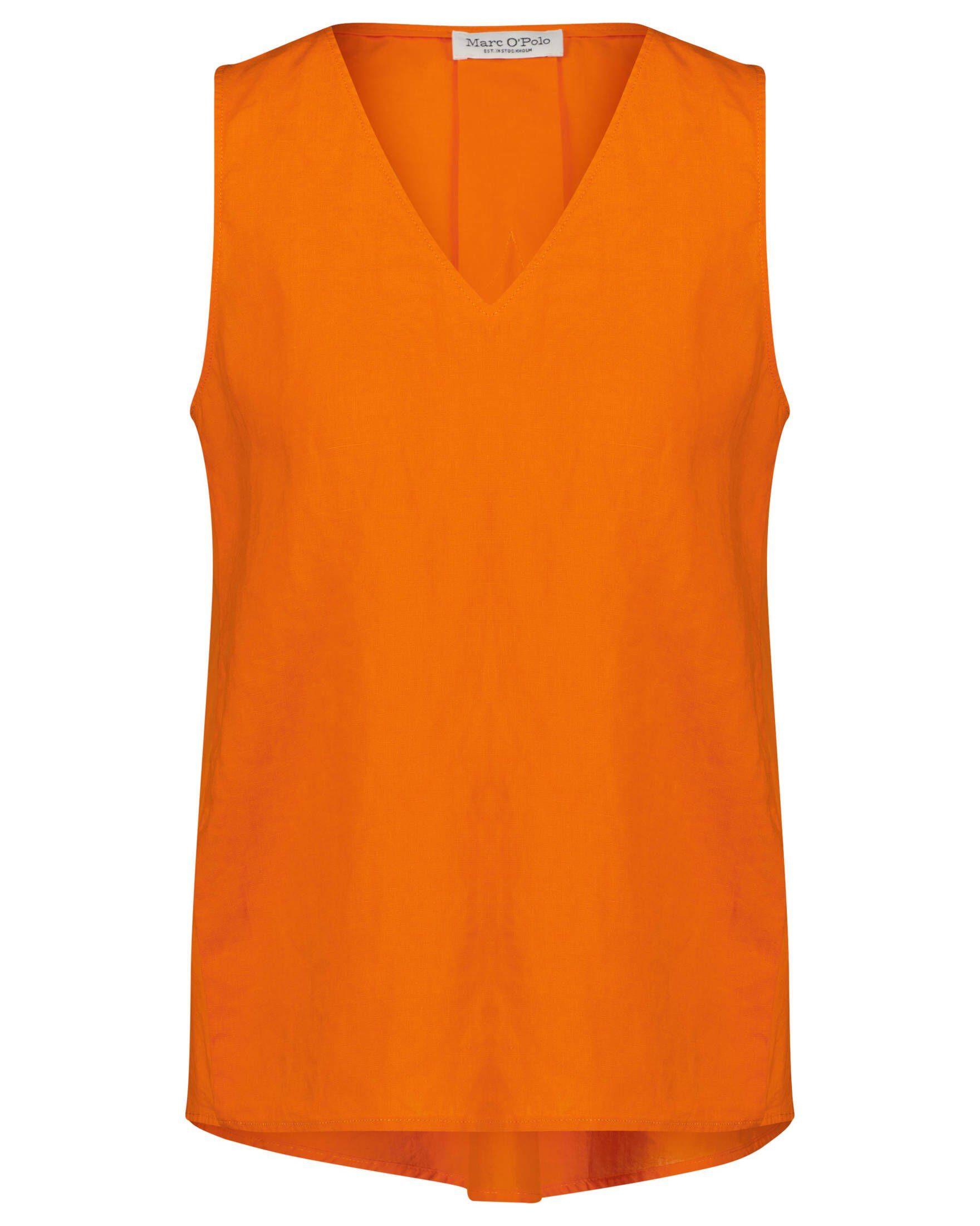 Marc O'Polo Klassische Bluse Damen Blusentop mit Leinen (1-tlg) orange (33) | Blusenshirts