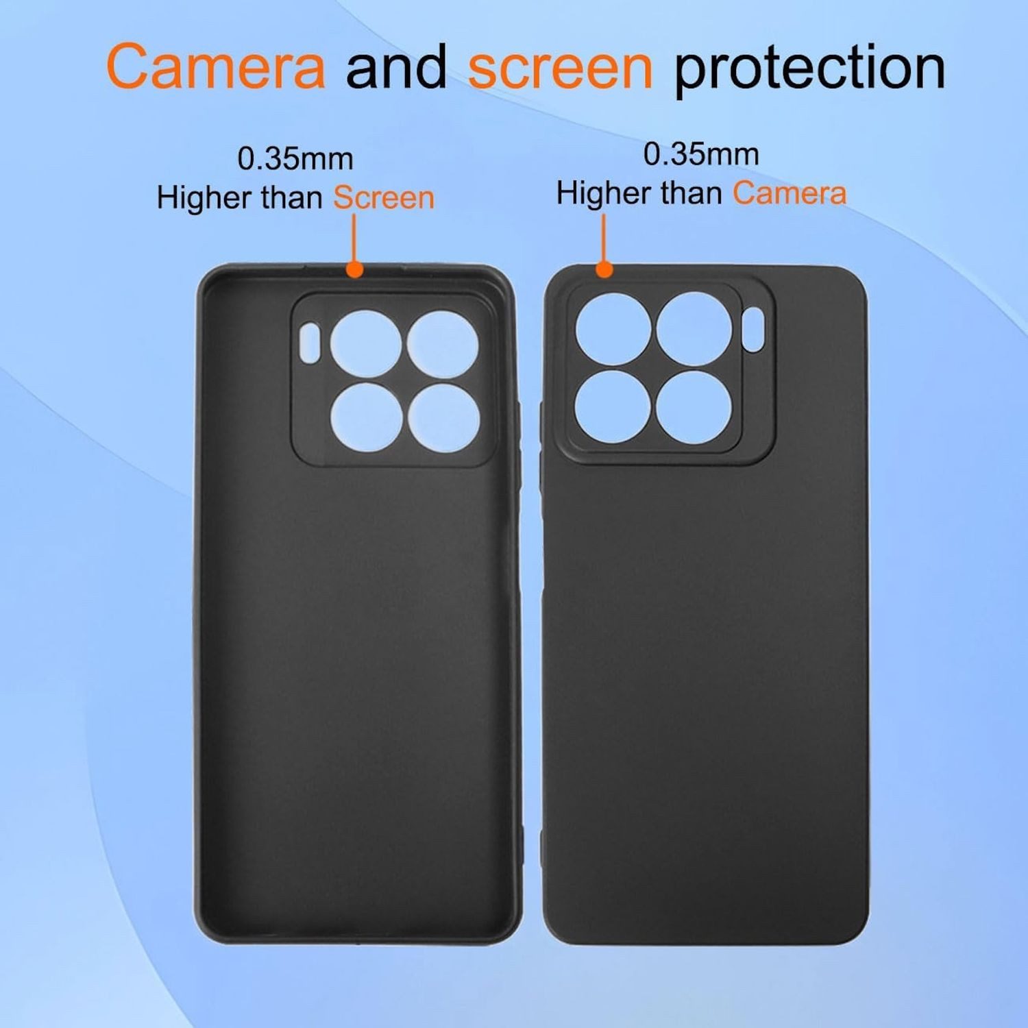 Wigento Handyhülle Für ZTE Blade A56 Silikon TPU Schutz Hülle Ultra Dünn Flexibel Schwarz, Stilvolle TPU Hülle, präzise Aussparungen, schützend