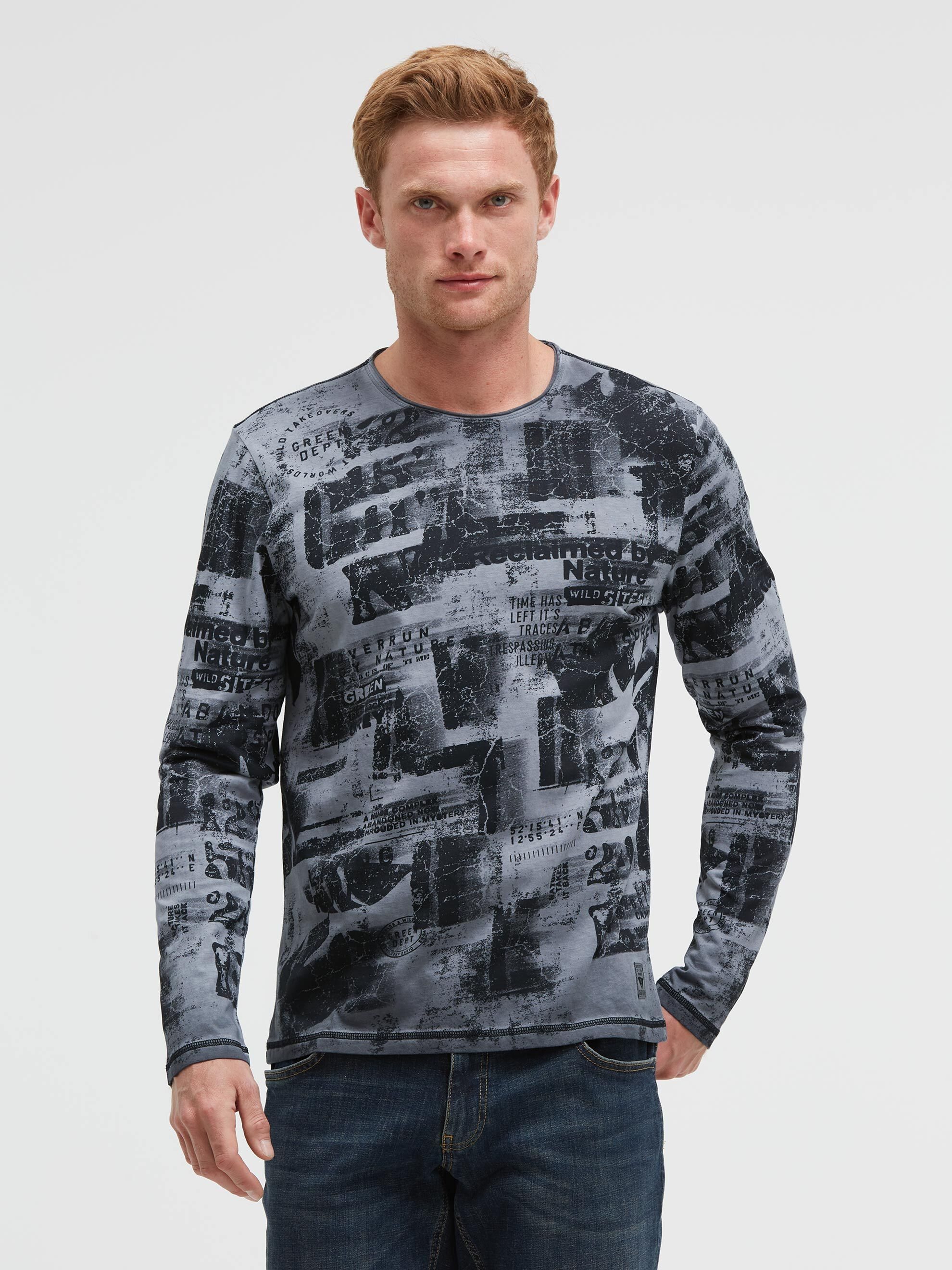CAMP DAVID Rundhalsshirt mit All Over-Print