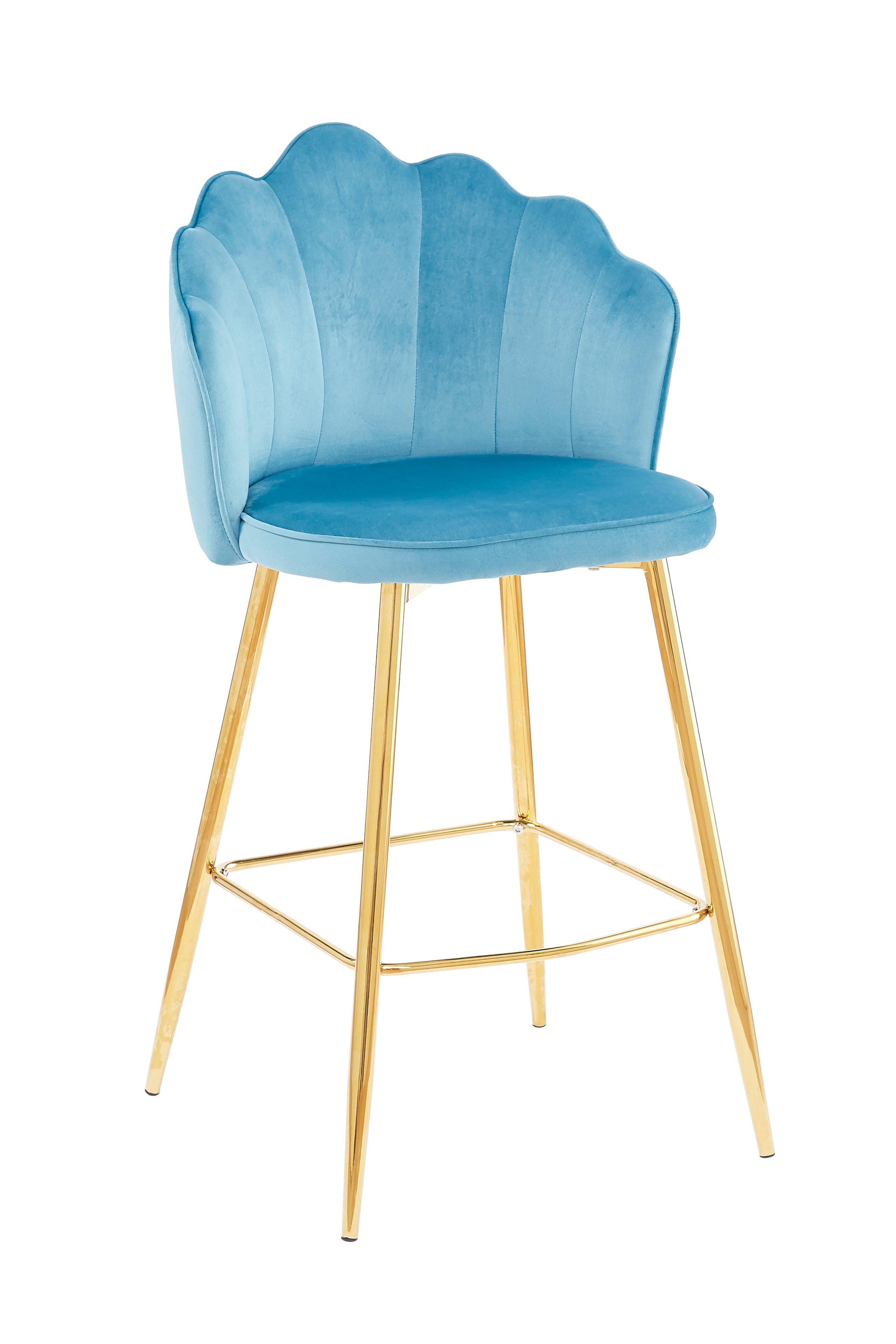 Barhocker Muschu - im 2er Set - Hochwertiger Tresenhocker im Muscheldesign