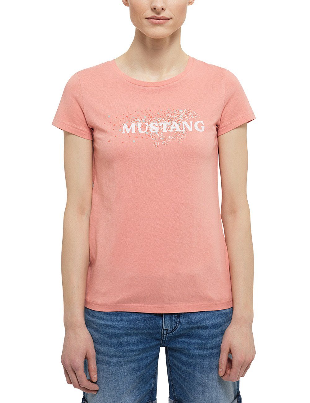 MUSTANG T-Shirt Passform Print, Leicht C taillierte Alexia