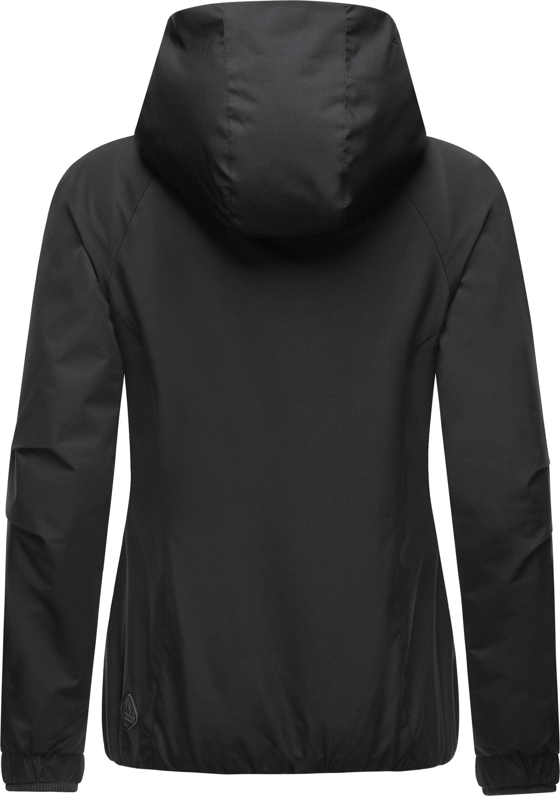 Ragwear Outdoorjacke Dizzie Tech Wasserdichte Damen Übergangsjacke mit großer Kapuze