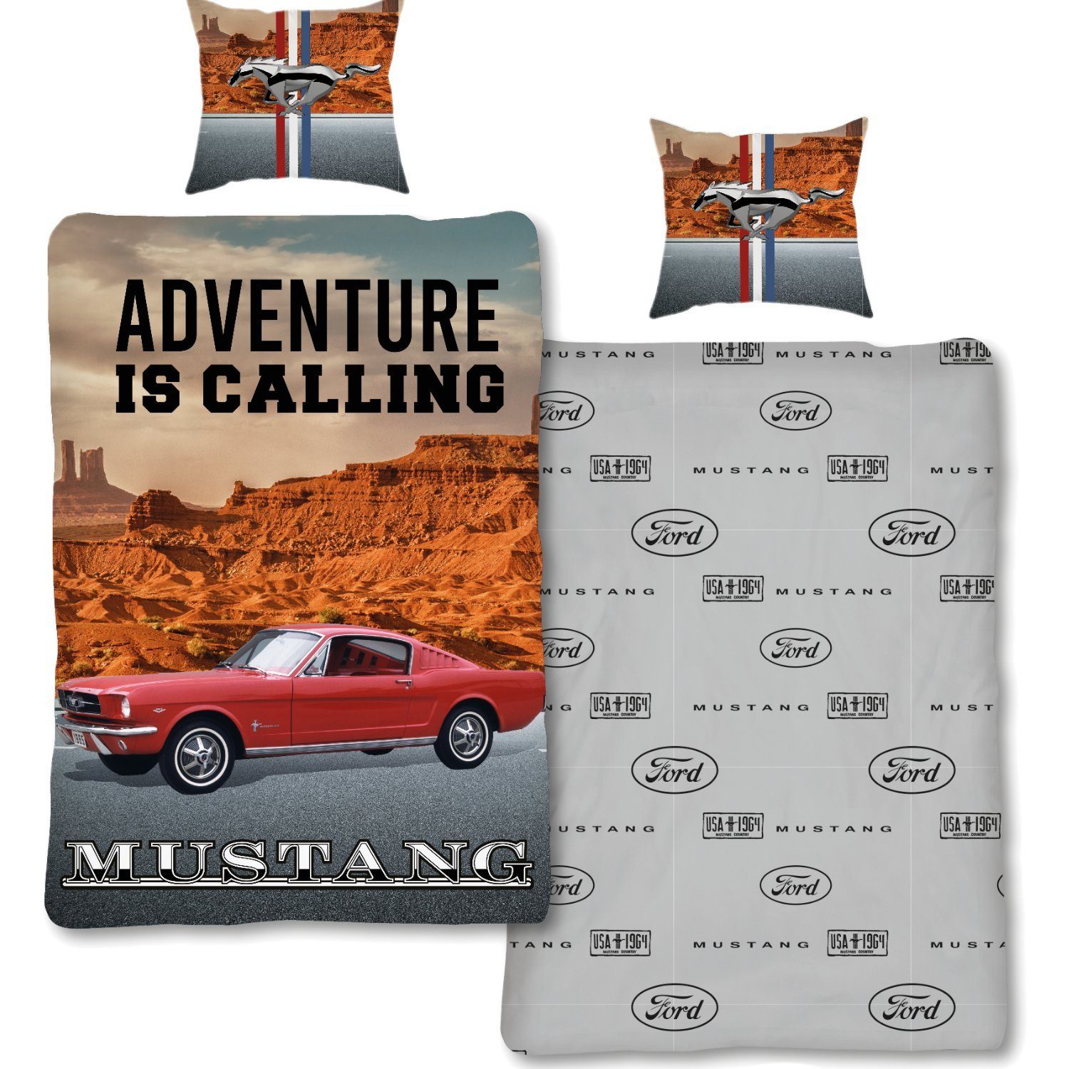 Mustang Auto Logo bedruckte Decke Flanell Decke warme Decke nach