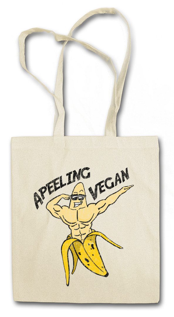 Urban Backwoods Beuteltasche Apeeling Vegan Stofftasche Banane Banana Vegan Vegetables (1-tlg), Vegetarianism Vegetarian Vegetarisch Vegetarier