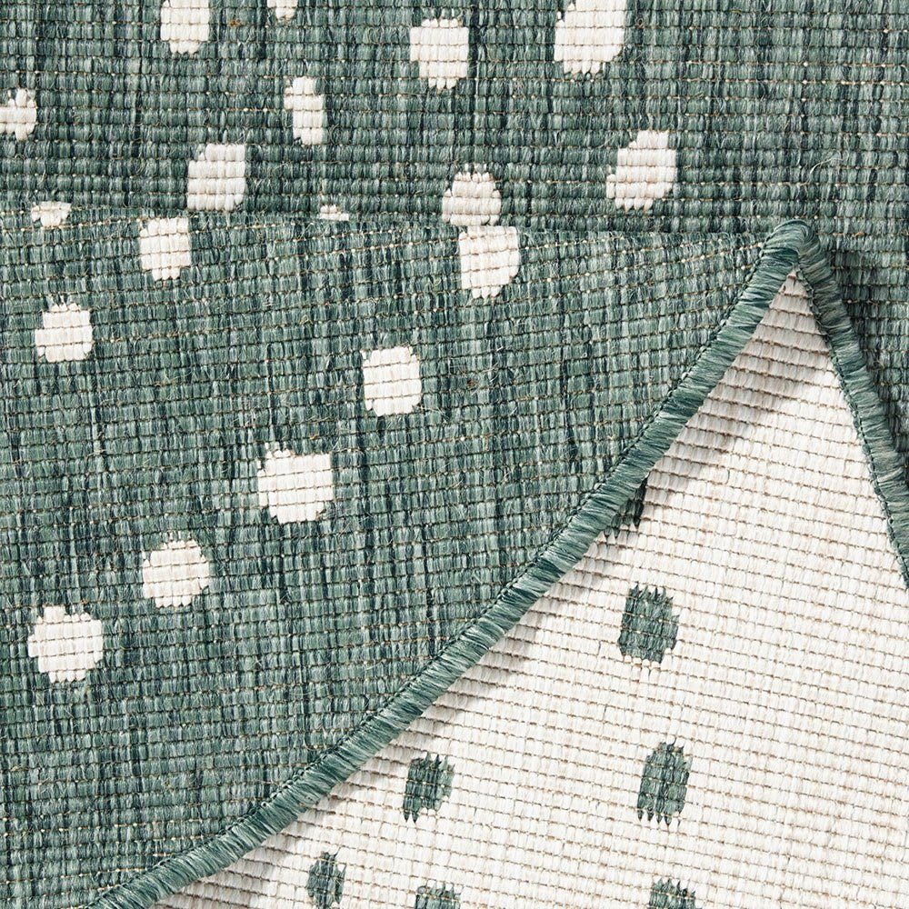 NORTHRUGS Teppich In- & Outdoor Wendeteppich Bali rund grün creme, rund, Höhe: 5 mm