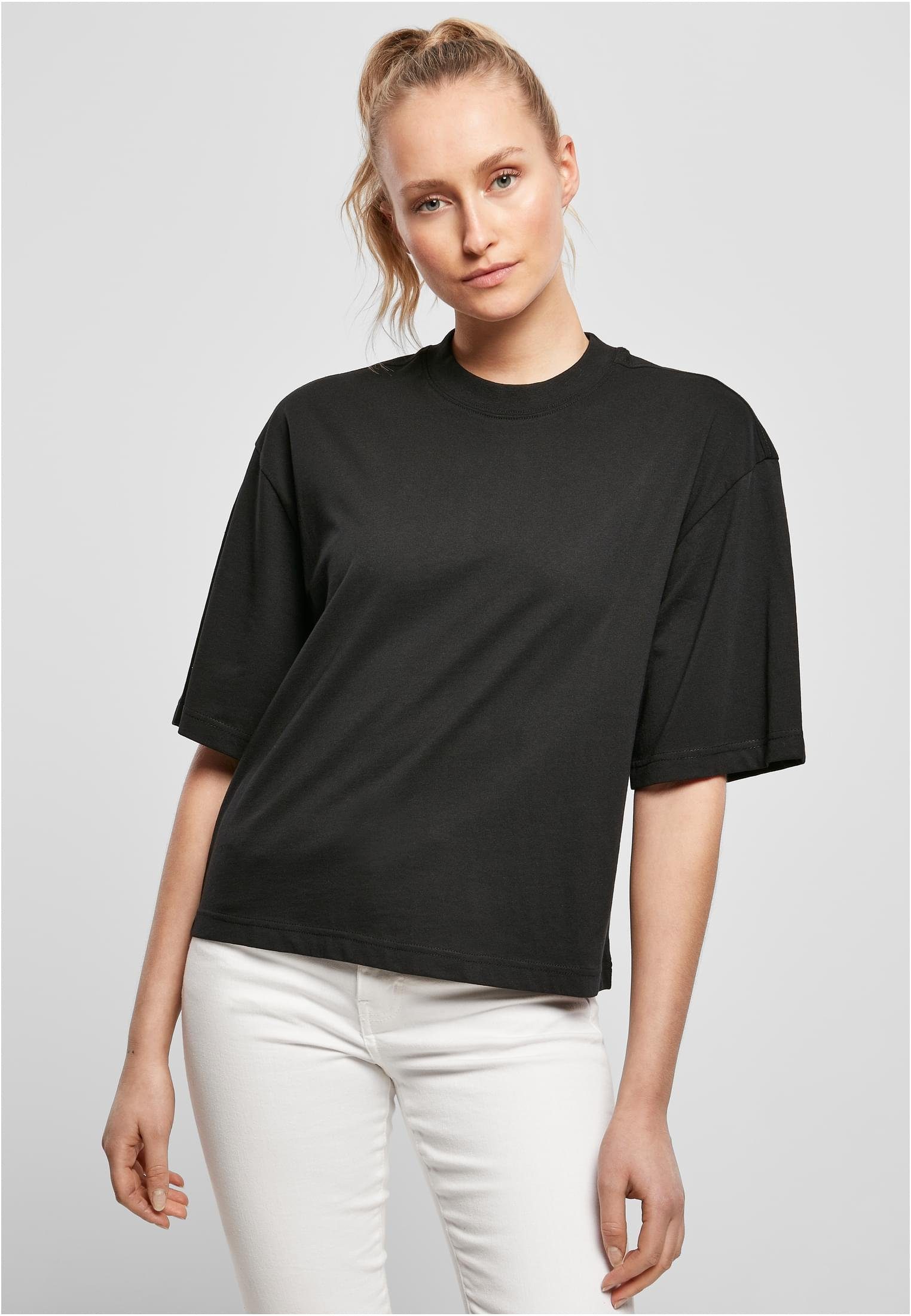 URBAN CLASSICS T-Shirt Damen Ladies Organic Oversized Tee (1-tlg) black
