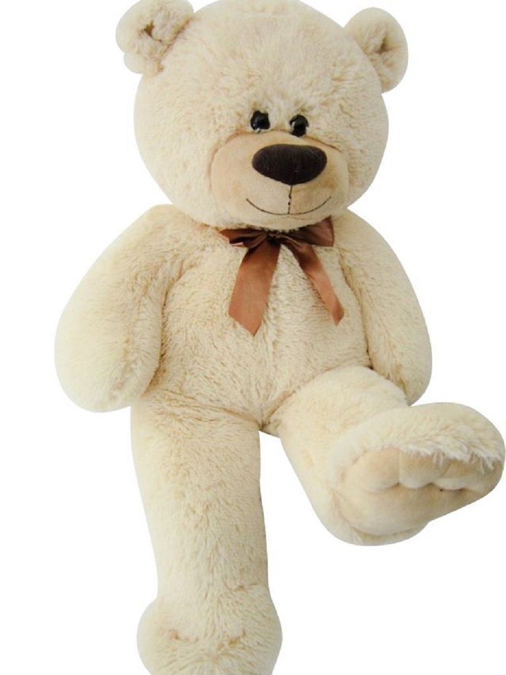 Kuscheltier Sweety Toys 4638 Teddybär 80 cm beige - kuscheliger Teddy mit Schleife