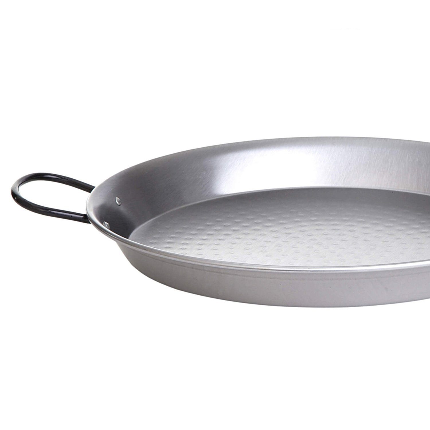 VALENCIANA - zwei Griffe, Paella-Pfanne 38cm poliert Paellapfanne - Stahl D: Stahl GAUMENKICK (1-tlg)