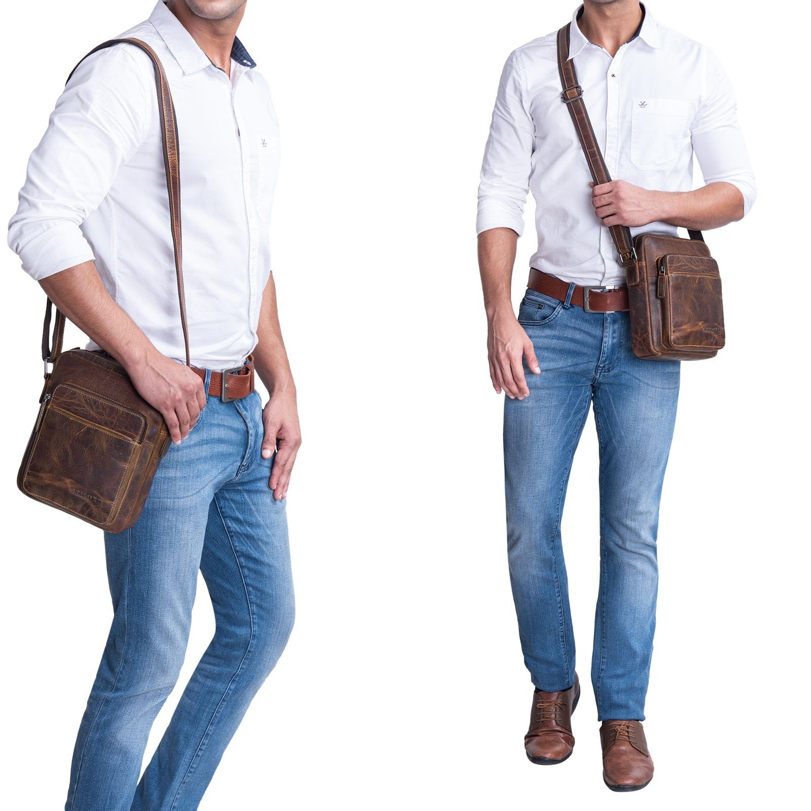 STILORD Schultertasche "Vittorio" Moderne Vintage Herrentasche günstig online kaufen