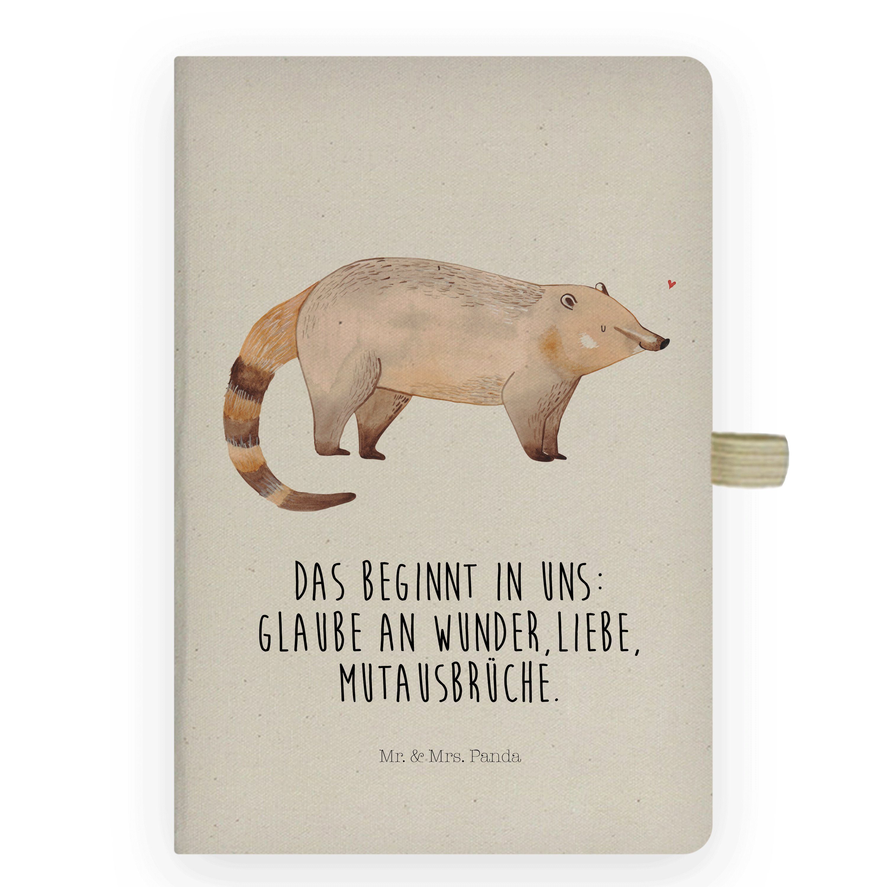 Mr. & Mrs. Panda Notizbuch Nasenbär - Transparent - Geschenk, Tiermotive, Tagebuch, Tiere, Journ Mr. & Mrs. Panda