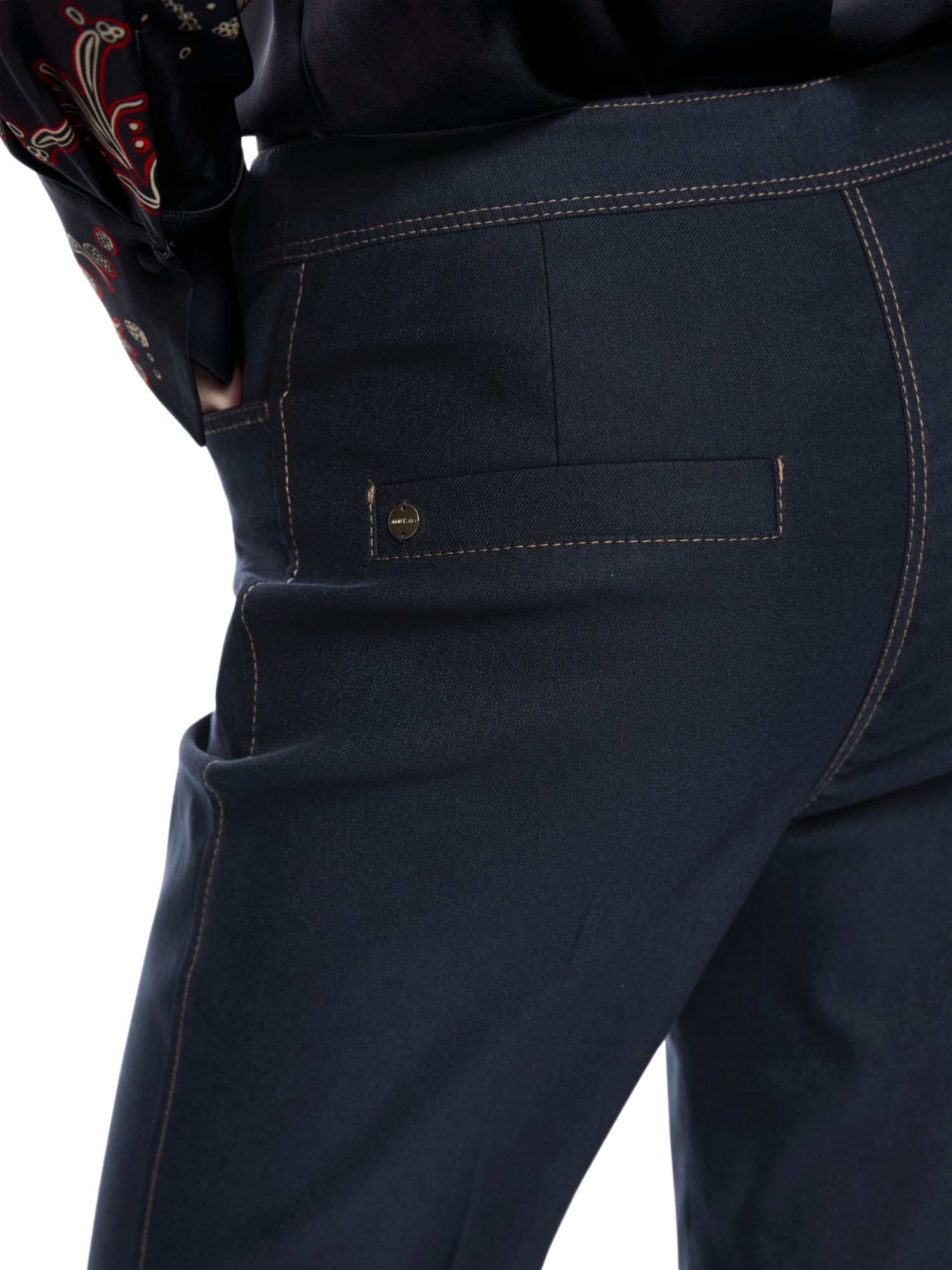 Marc Cain Stoffhose AC.1 - A - Prairie Muse Casual,Baumwolle,Unifarben,Weit,Mittel – Bild 4 von 5