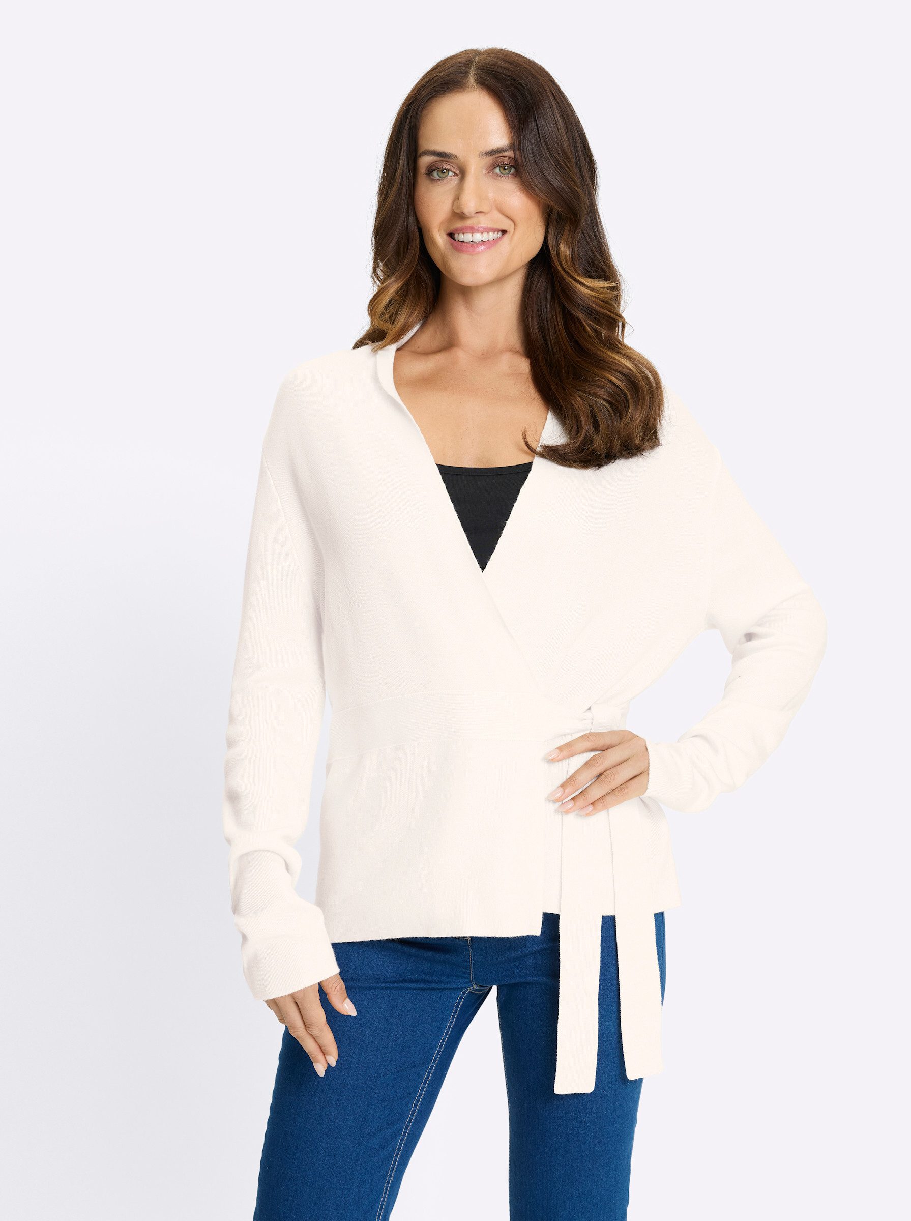 heine Strickjacke Wickelstrickjacke .