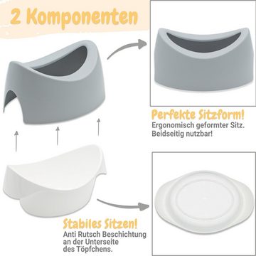 Babykajo Töpfchen, (Komponenten, 2-tlg), Kindertoilette, Babytopf für das Toiletten-Training