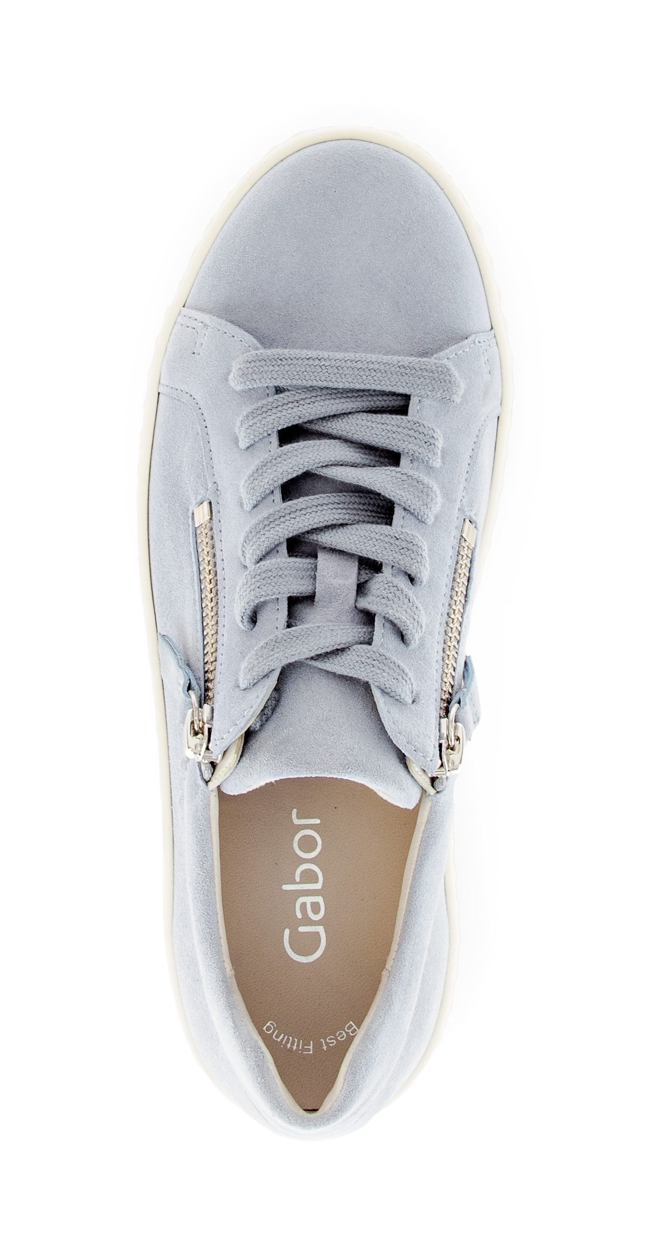 Gabor Plateausneaker, Freizeitschuh, Halbschuh, Schnürer mit zwei Reißverschlüssen