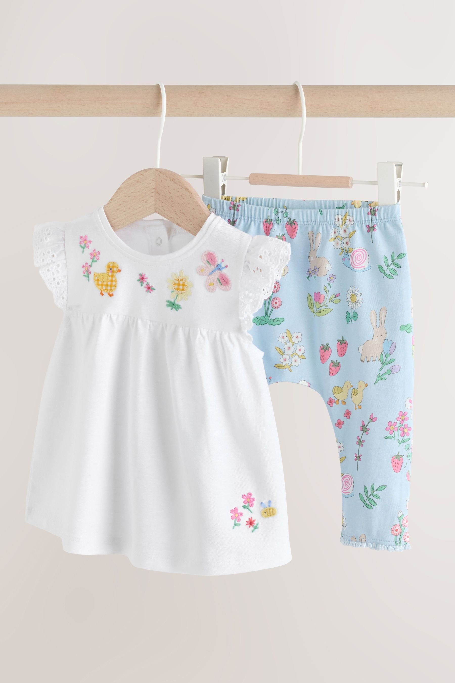 Next Shirt & Leggings 2-teiliges Baby-Set, Kurzarm-Oberteil + Leggings (2-tlg)