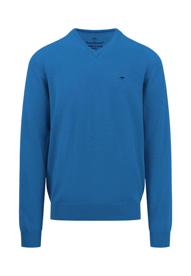 FYNCH-HATTON Strickpullover - Legerer Strickpullover mit V-Ausschnitt, günstig online kaufen