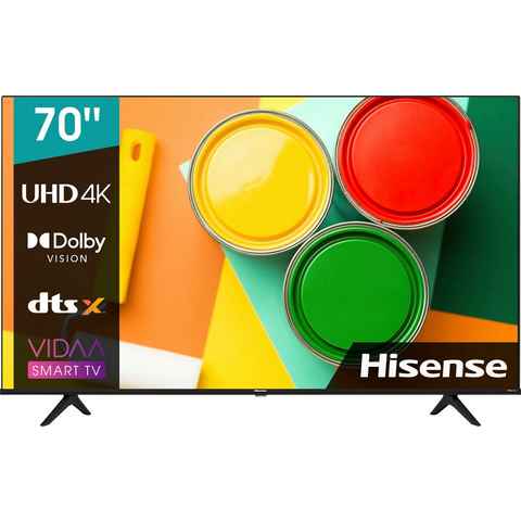 Hisense 70A6FG LED-Fernseher (177,8 cm/70 Zoll, 4K Ultra HD, Smart-TV, Triple Tuner DVB-C/S/ S2/ T/ T2, Smart-TV,Alexa Built-In,DTS Virtual X)