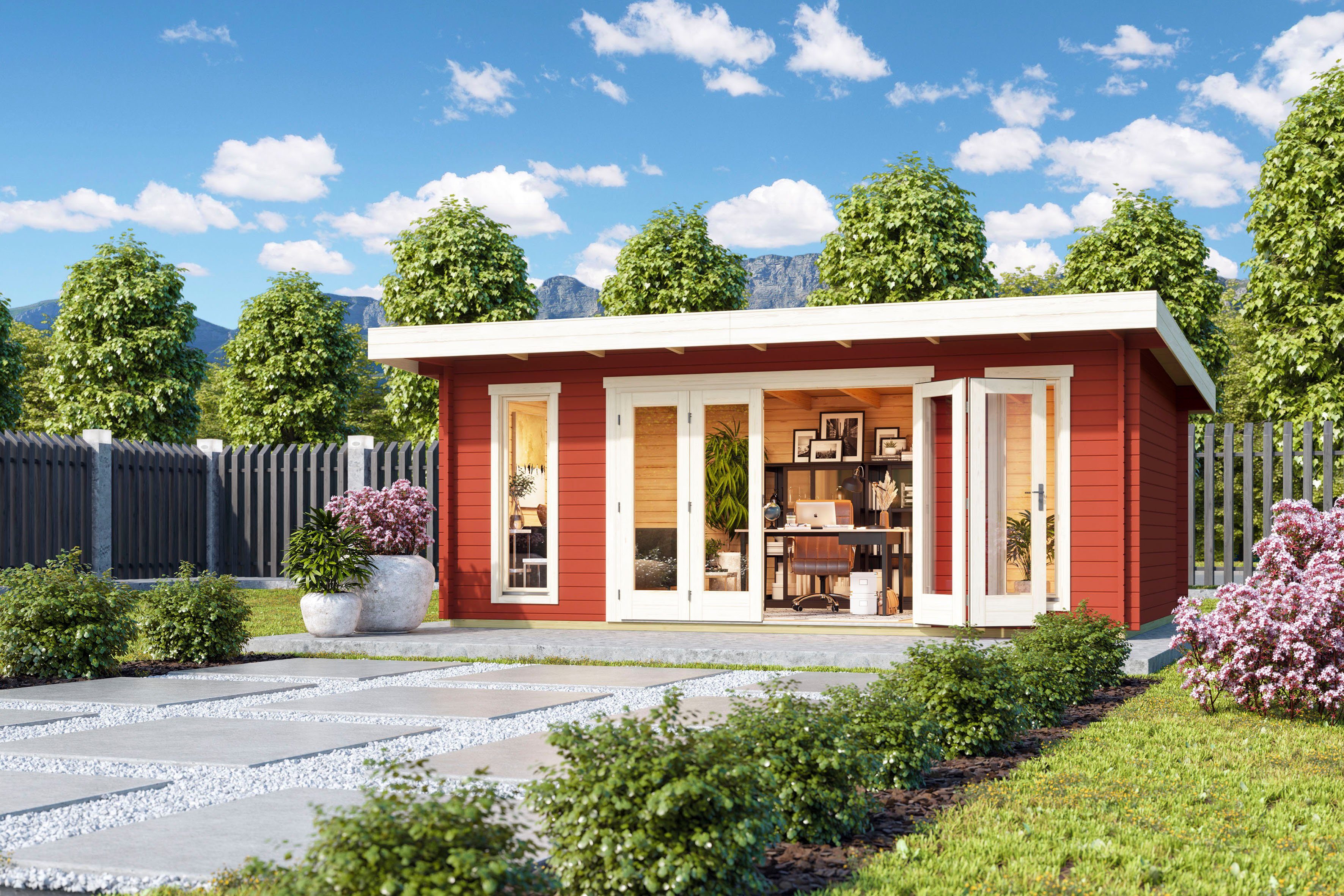 LASITA MAJA Gartenhaus SUSSEX, BxT: 630x470 cm, (Set, inkl. Fussbodenbretter zum verlegen)