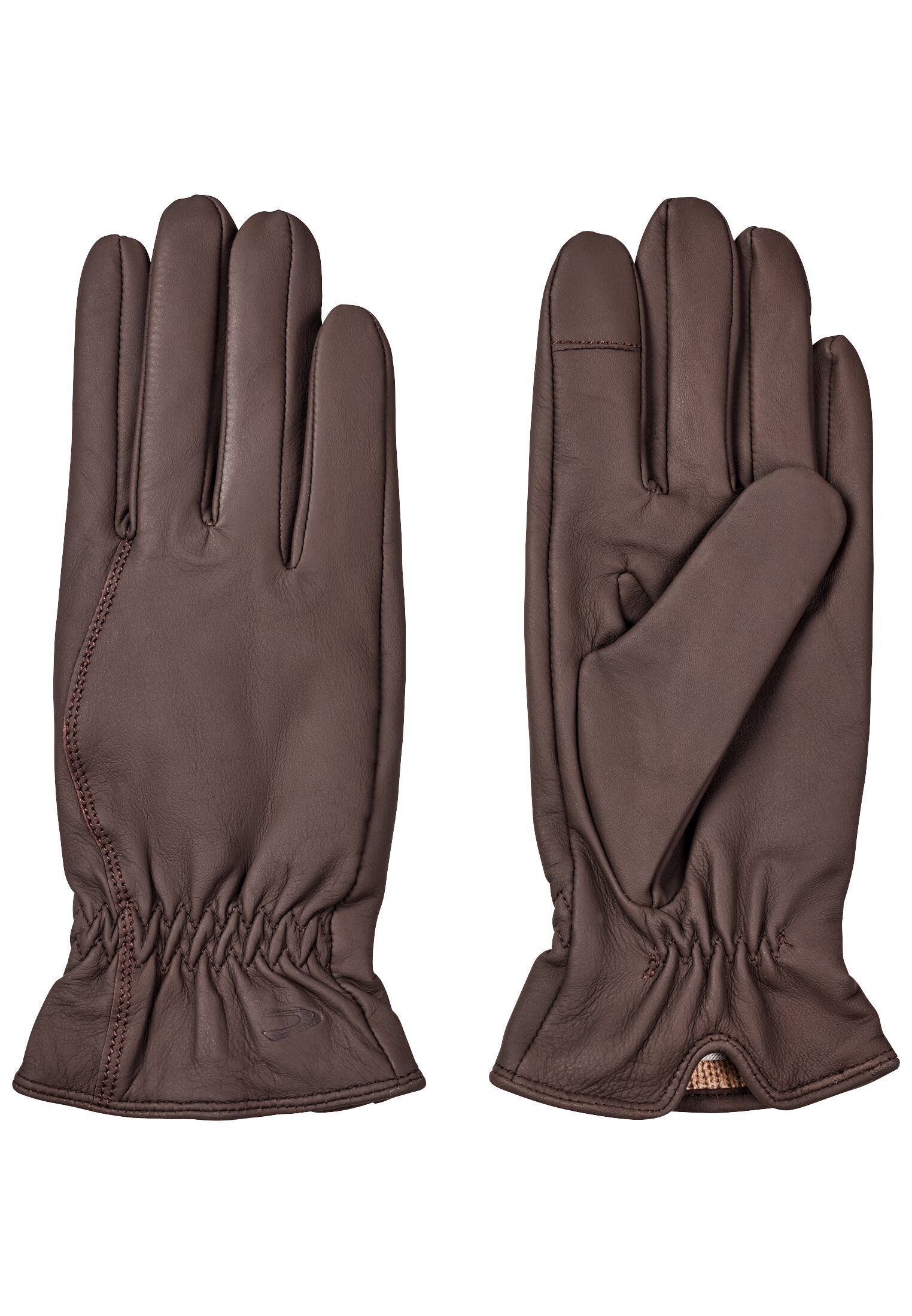 camel active Lederhandschuhe Lederhandschuhe mit leichtem Strickfutter günstig online kaufen