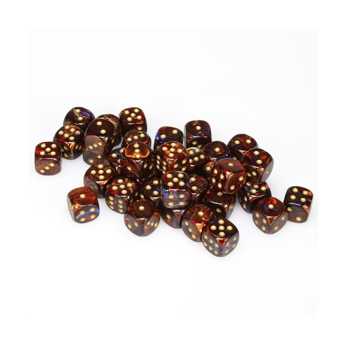 Spiel Chessex W6x36 Würfelset Scarab Blaues Blut/Gold