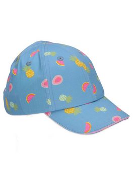 Sterntaler® Baseball Cap Baseball-Cap (1-St) Baseball-Cap in Mittelblau bedruckt mit Früchten - Cap für Kinder - Trendige Basecap aus Baumwollstoff mit Gummi und buntem Druck - Kinderhut mit buntem Motiv - Sonnenschutz