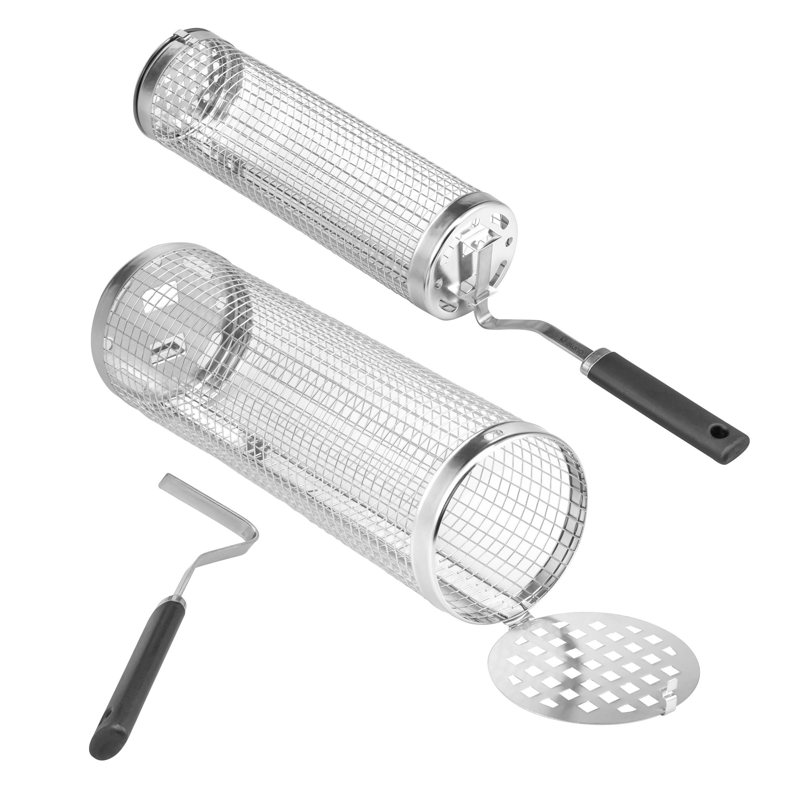 eluno Grillplatte Grillkörbe 2er Set aus Edelstahl (2-St., unterschiedliche Größen), abnehmbare Griffe