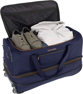 travelite Reisetasche Basics, 70 cm, Duffle Bag Sporttasche mit Trolleyfunktion und Volumenerweiterung