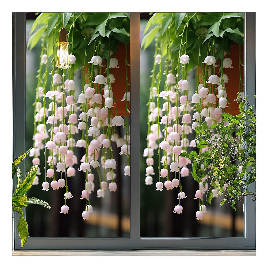 Coonoor Fenstersticker Herabfallende grüne Blätter Fensterfolie, dekorative günstig online kaufen