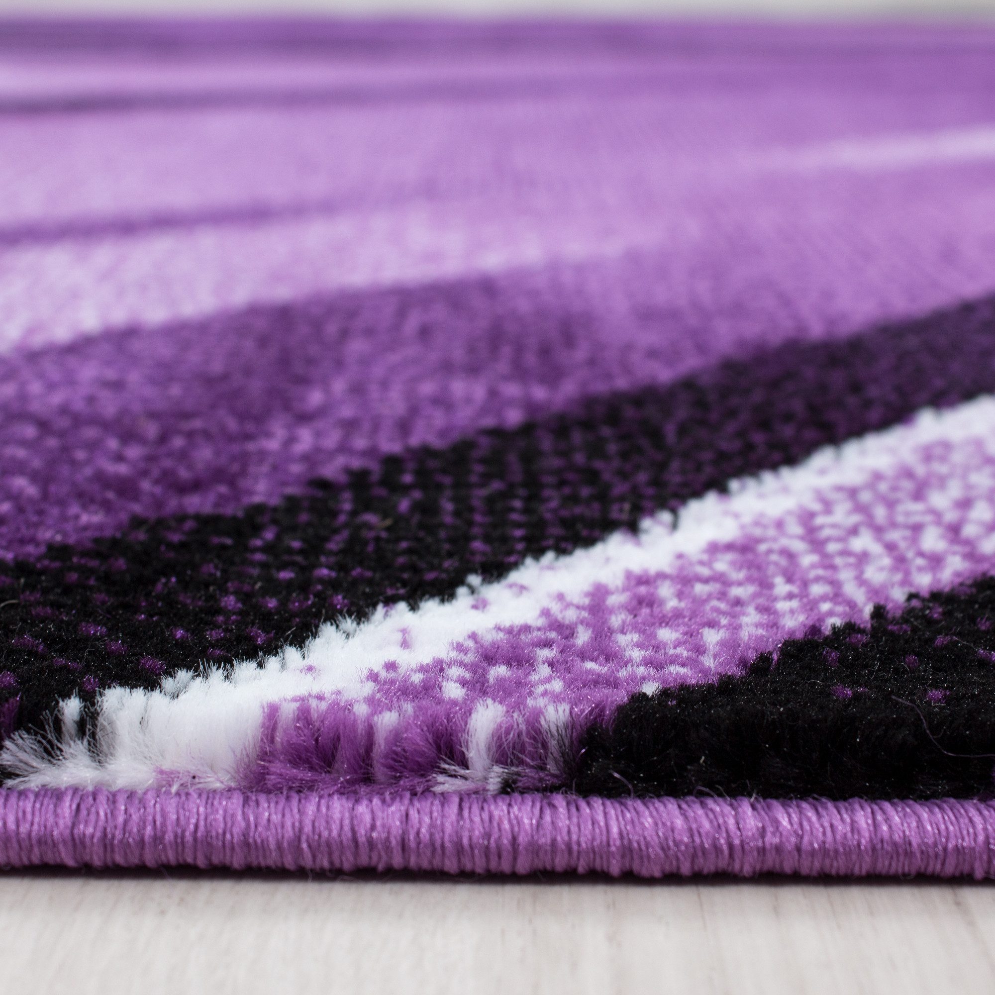 Carpettex Kurzflor-Bettumrandung Abstrakt Wellen Design, Höhe günstig online kaufen