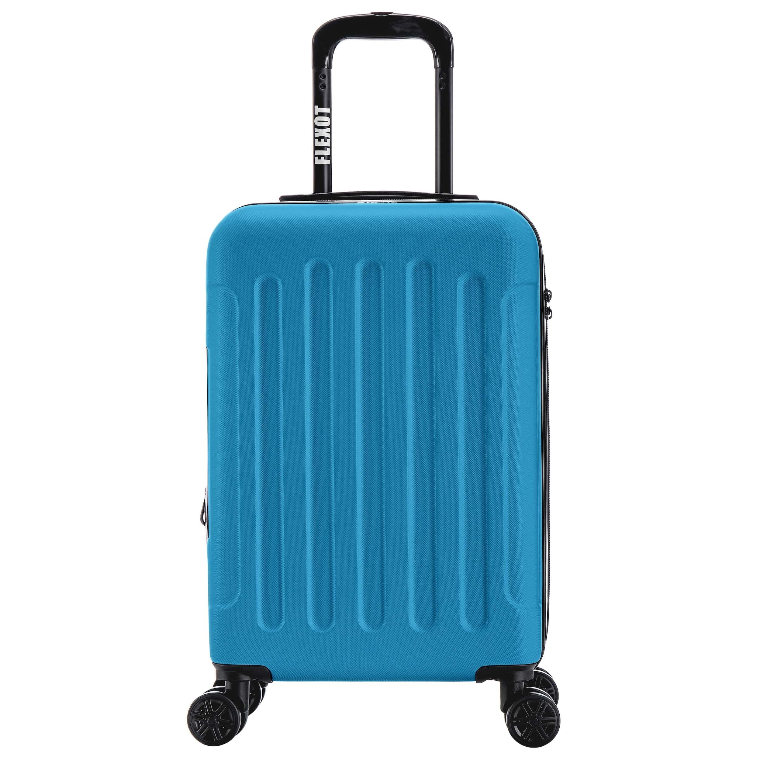 Flexot Hartschalen-Trolley F-3045 (Gr. M, L, XL) – Kofferset – ABS-Hartschale, 4 Rollen, Robuster und moderner Koffer mit vier 360° Rollen und Zahlenschloss